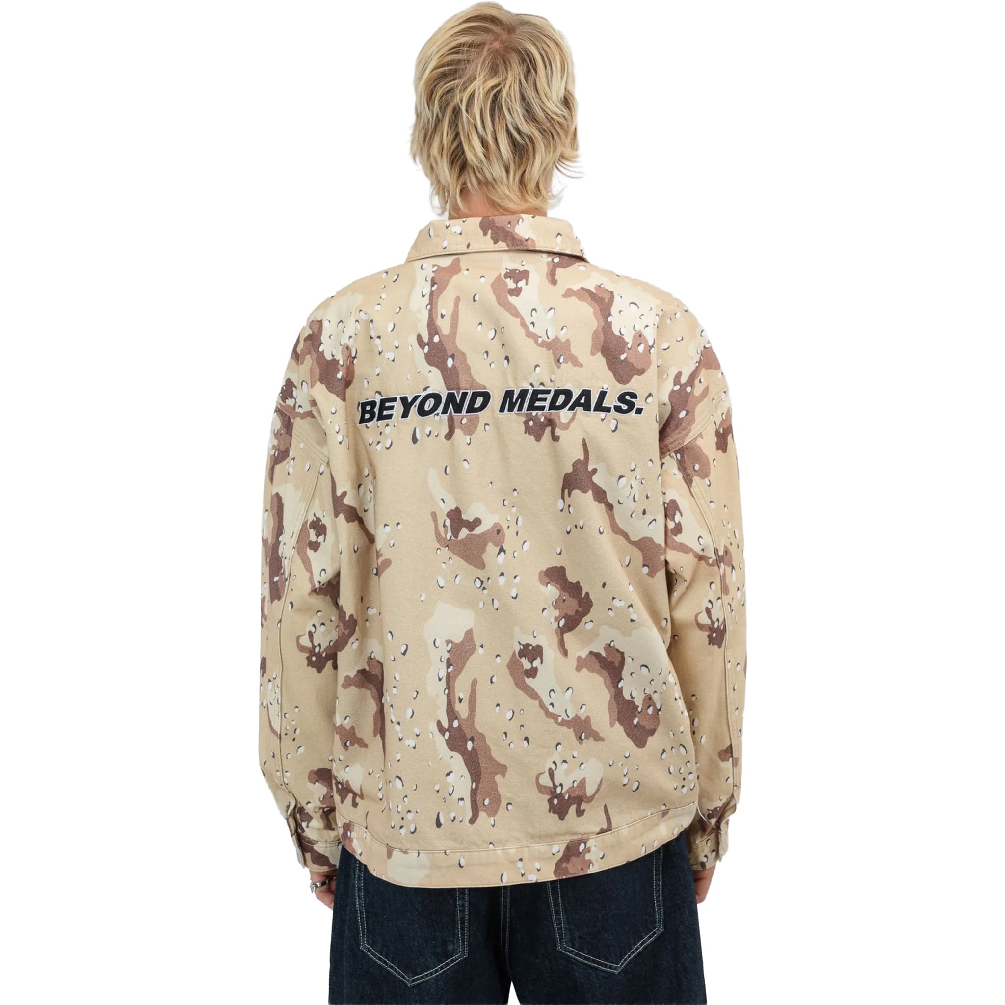 Beyond Medals Twill Jacket Beige Casual Jackets