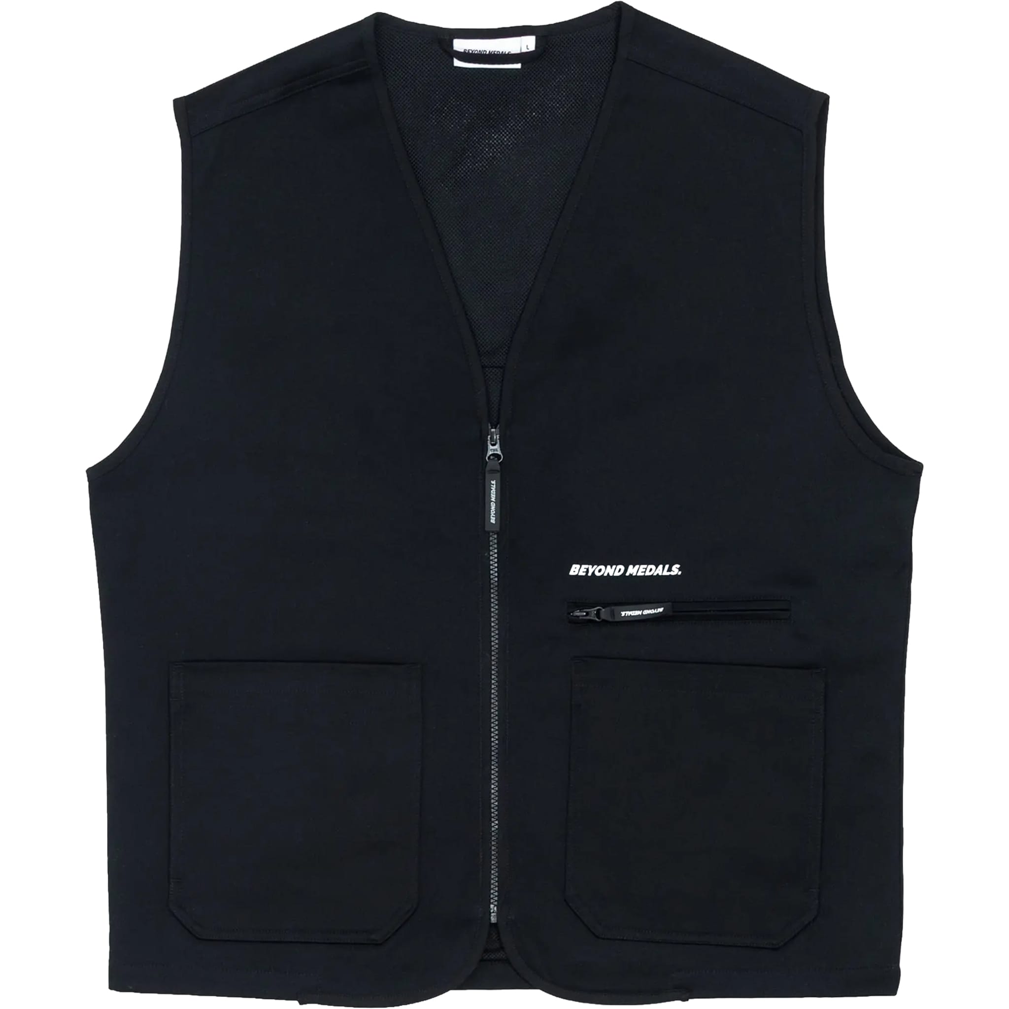 Beyond Medals Work Vest Black Casual Jackets