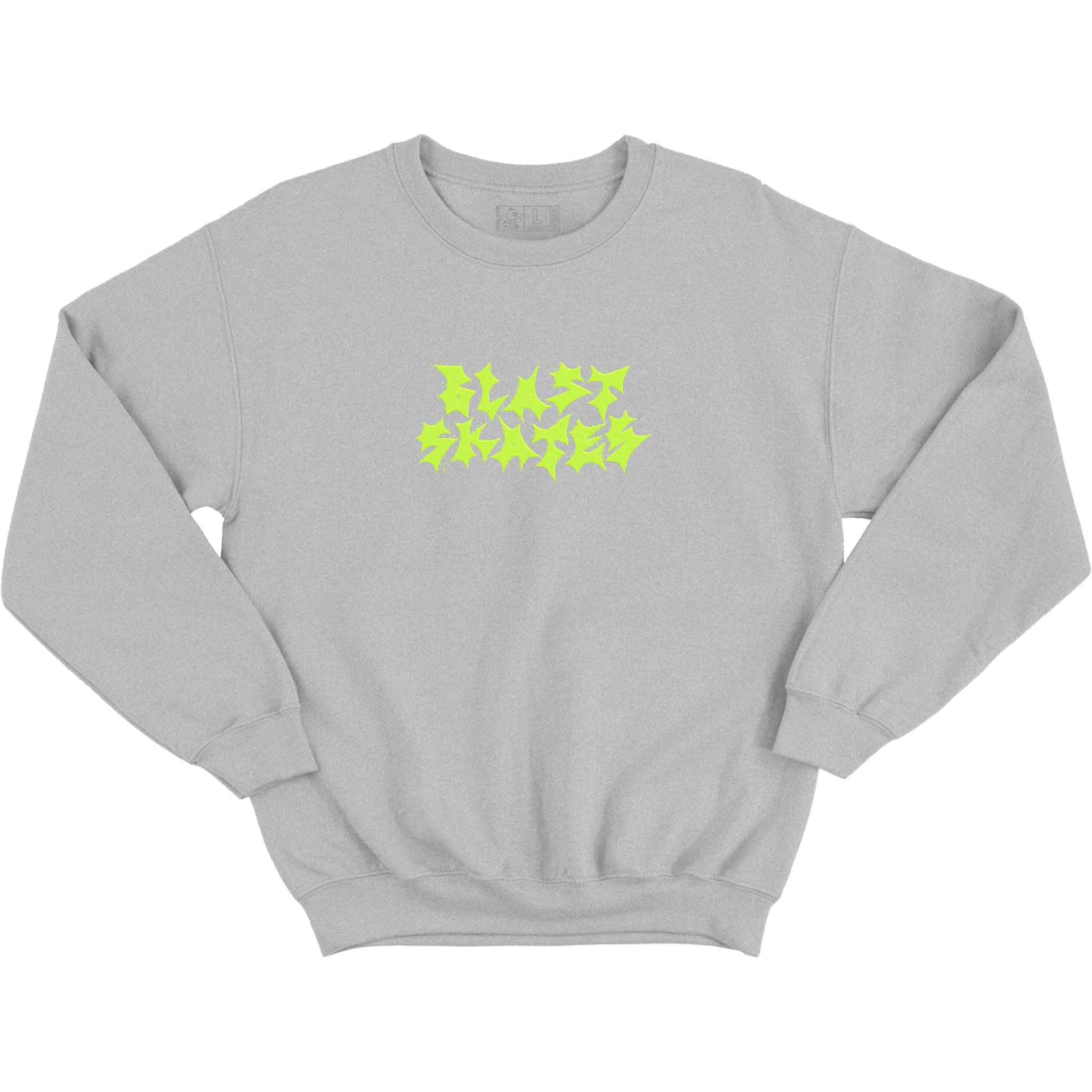 Blast Skates Crewneck Athletic Heather Grey Sweatshirts