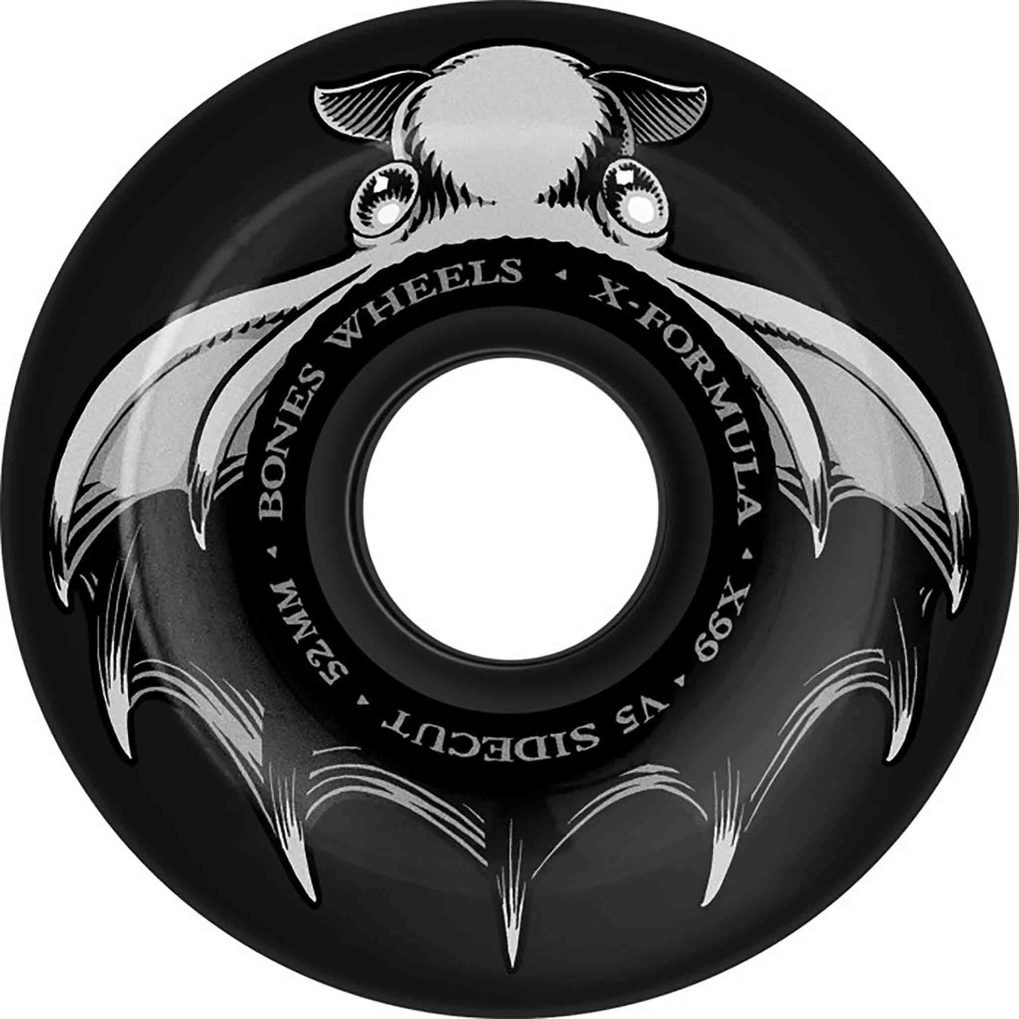Bones X-Formula Dark Waters V5 Sidecuts 99a 52mm Wheels Black Skateboard Wheels
