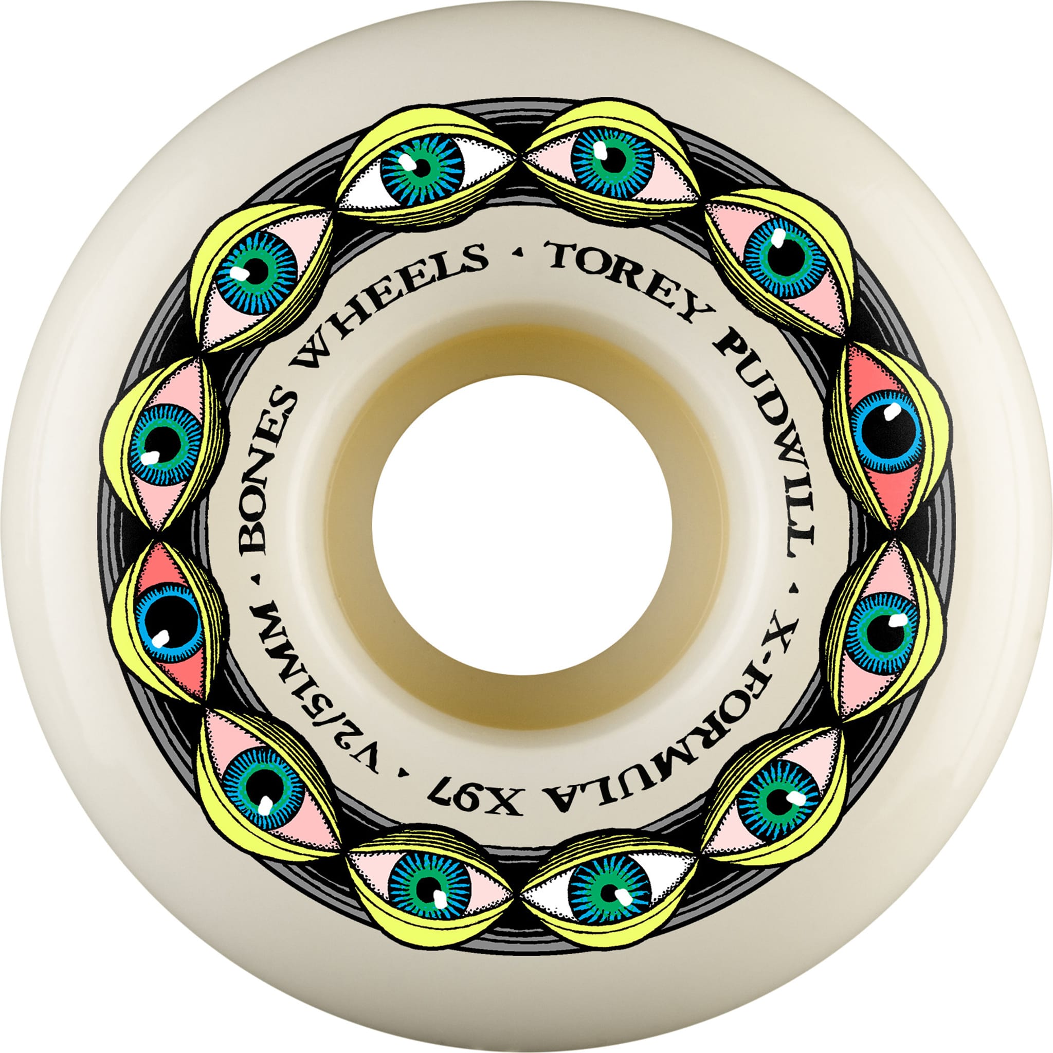 Bones X Formula Pudwill Frying Eyes V2 Locks Skateboard Wheels 97a 51mm Skateboard Wheels