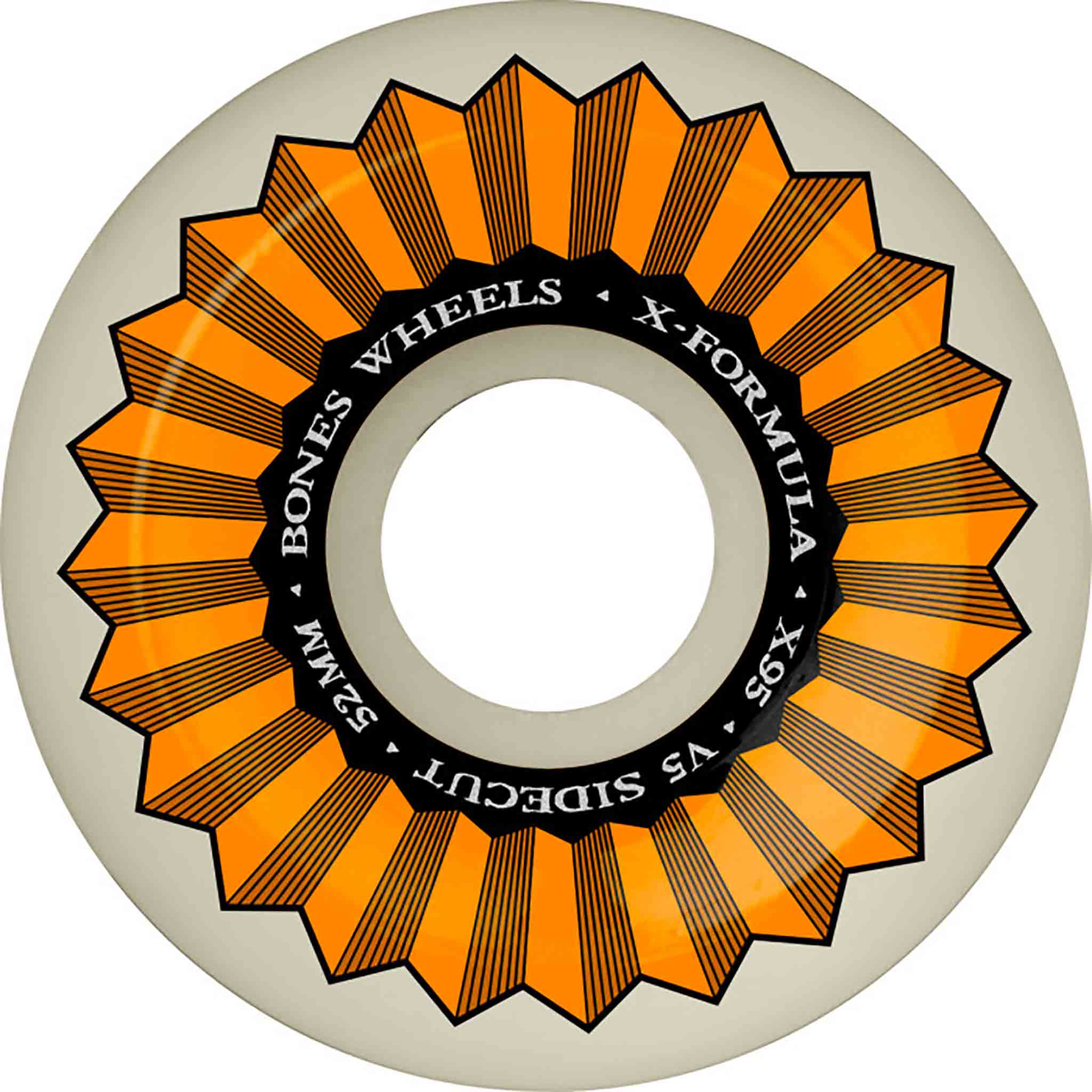 Bones X-Formula V5 Sidecuts 52mm 95a Wheels Natural Skateboard Wheels