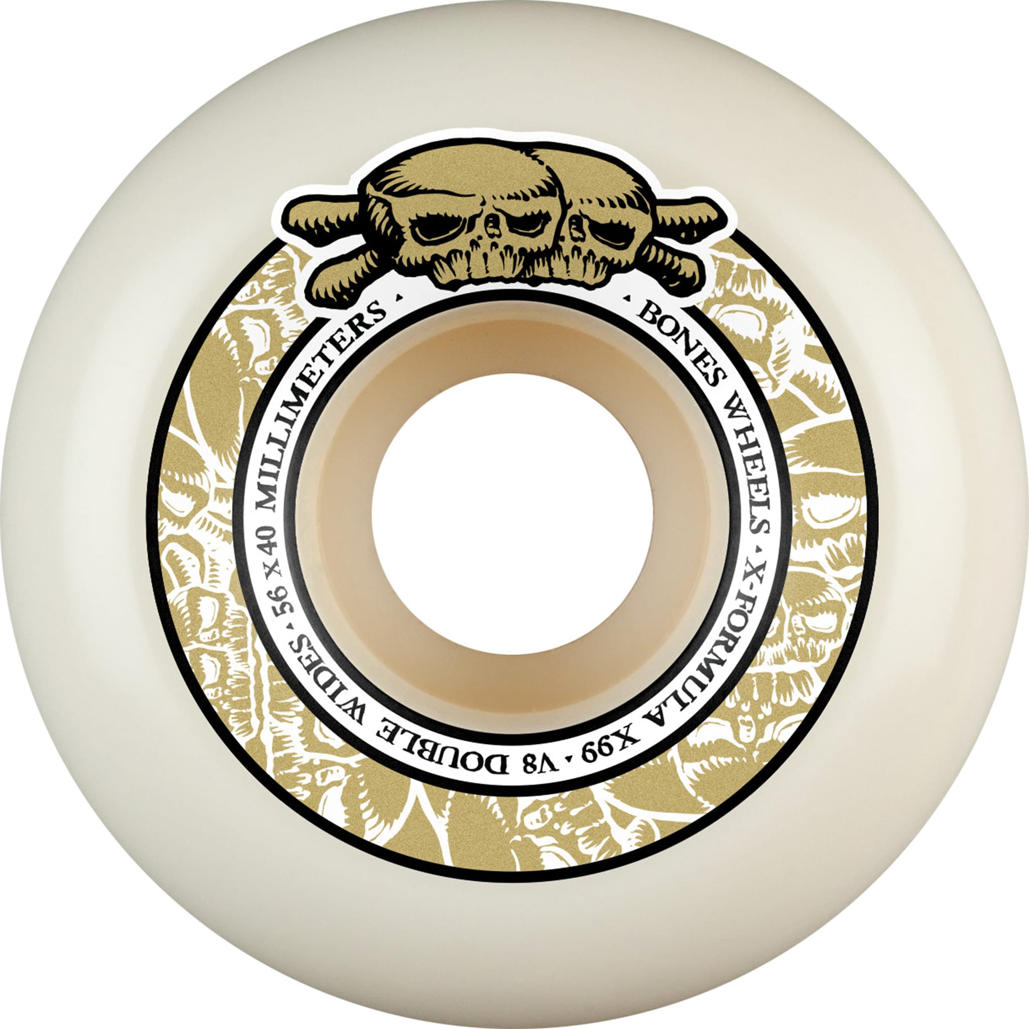 Bones X Formula V8 Double Wides Skateboard Wheels 99a 56mm Skateboard Wheels