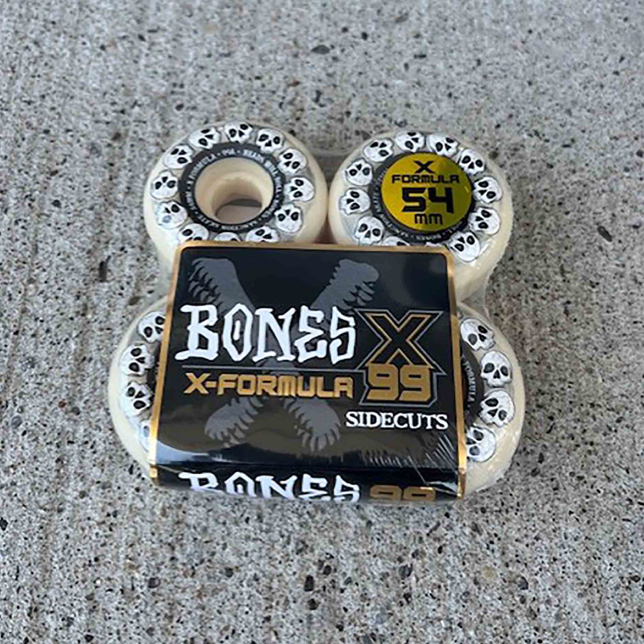 Bones x Sanction X-Formula Heads Will Roll V5 Sidecuts 99a 55mm Wheels Natural Skateboard Wheels
