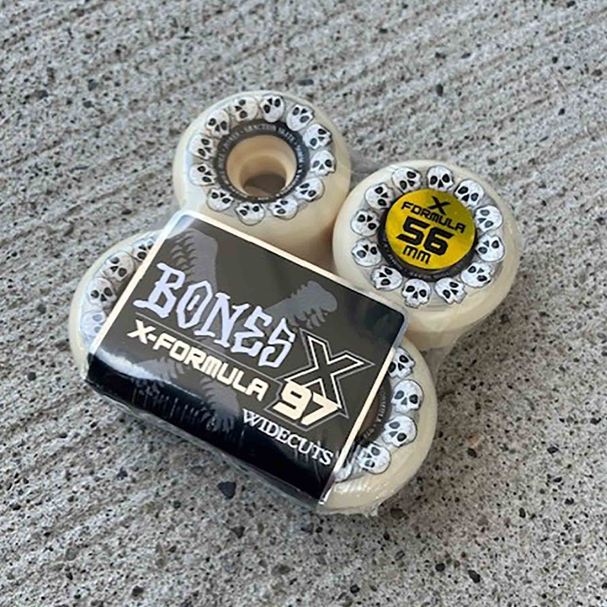 Bones x Sanction X-Formula Heads Will Roll V6 Widecuts 97a 56mm Wheels Natural Skateboard Wheels
