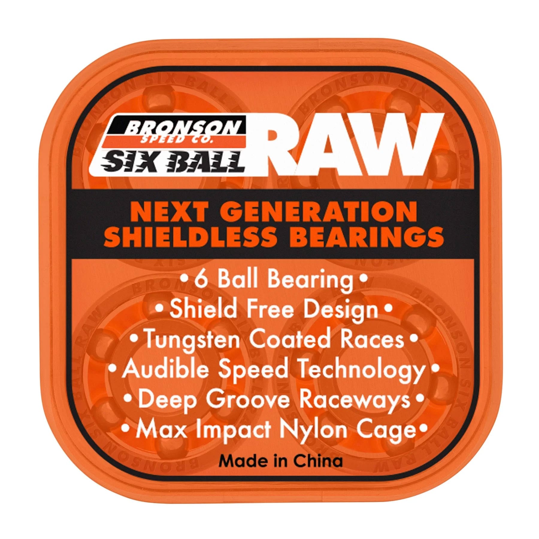 Bronson Raw Six Ball Bearings Skateboard Bearings
