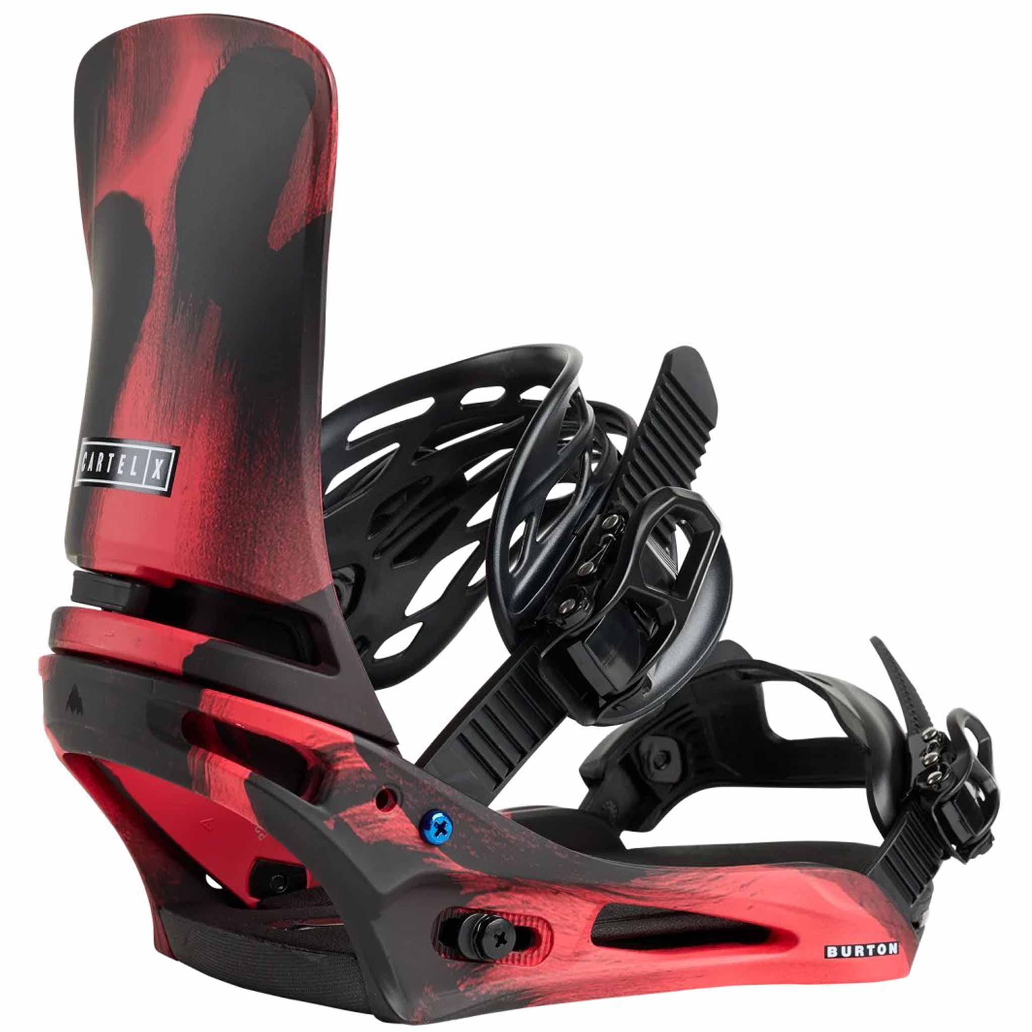 Burton Cartel X Re:Flex Snowboard Binding Black Red 2026 Mens Bindings