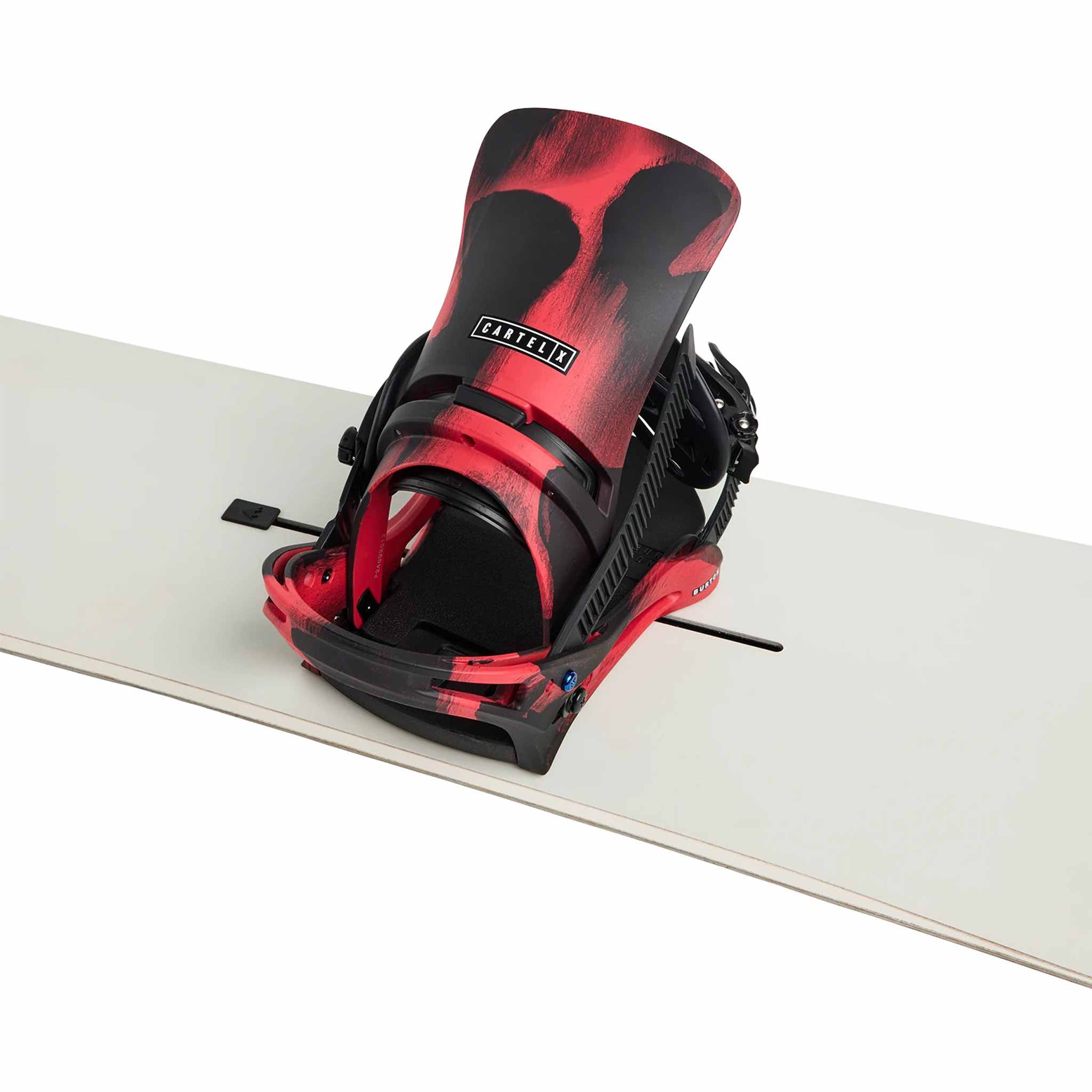 Burton Cartel X Re:Flex Snowboard Binding Black Red 2026 Mens Bindings