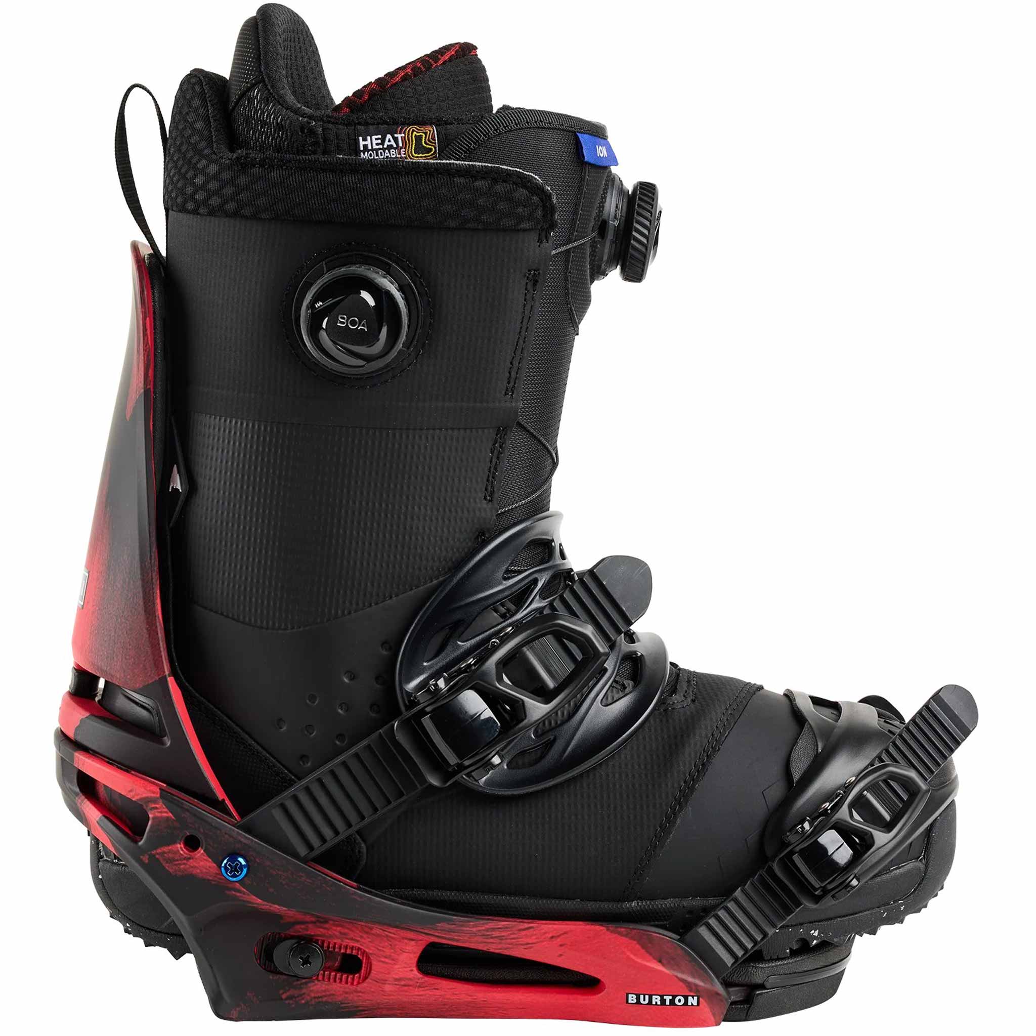 Burton Cartel X Re:Flex Snowboard Binding Black Red 2026 Mens Bindings