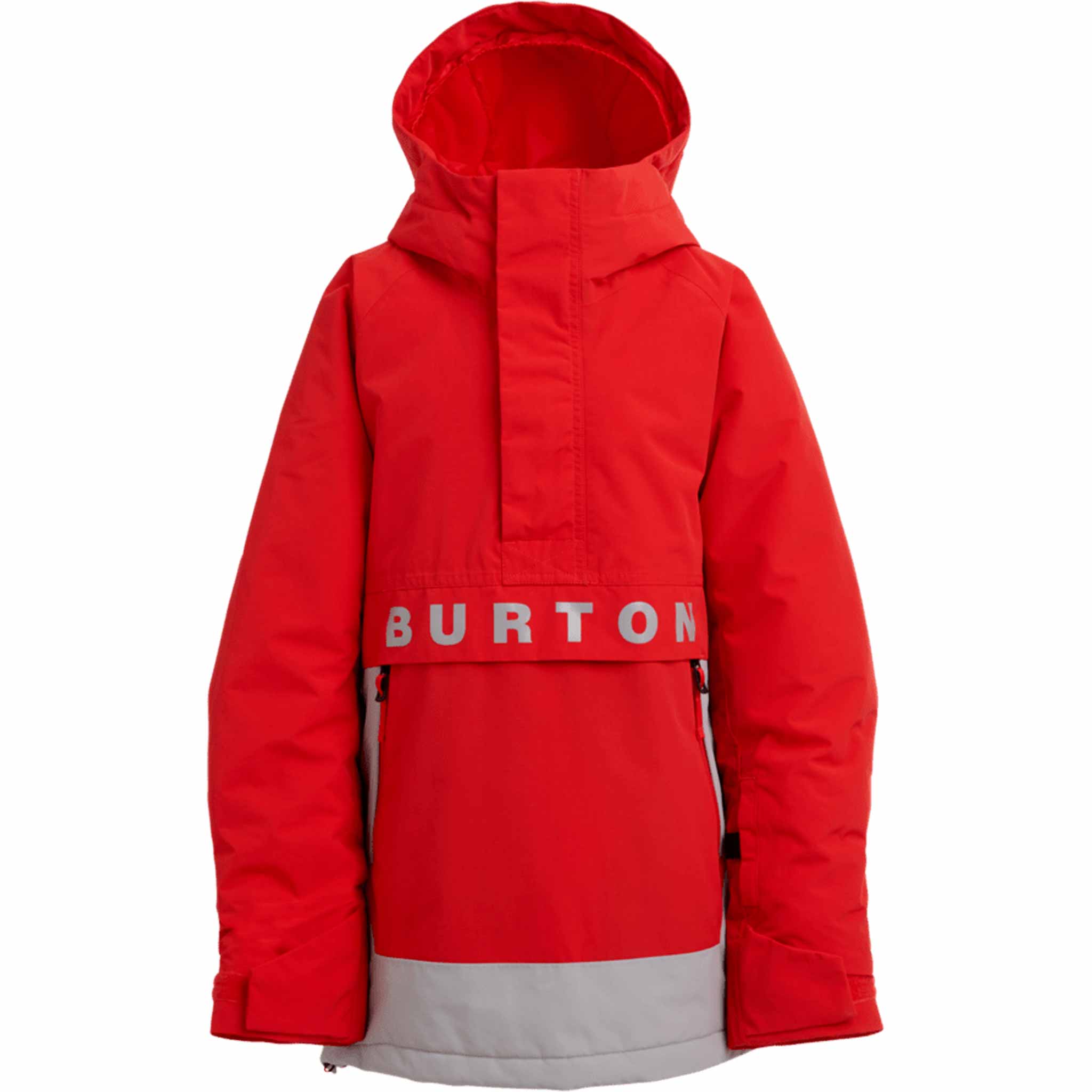Burton Kids Frostner 2L Anorak Jacket Flame Scarlet Silver Sconce 2026 Youth Jackets