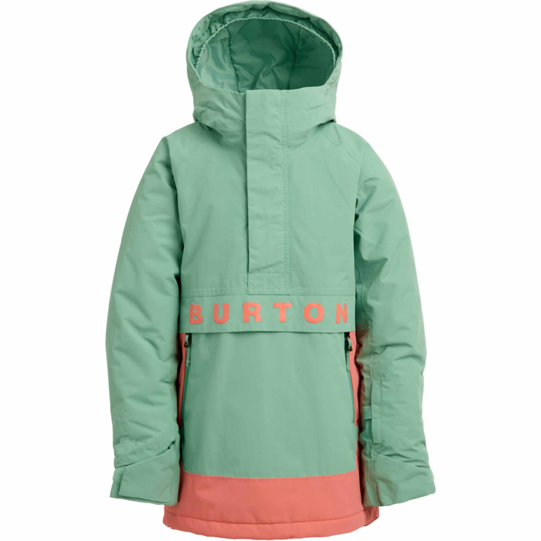 Burton Kids Frostner 2L Anorak Jacket Soft Sage Peach Echo 2026 Youth Jackets