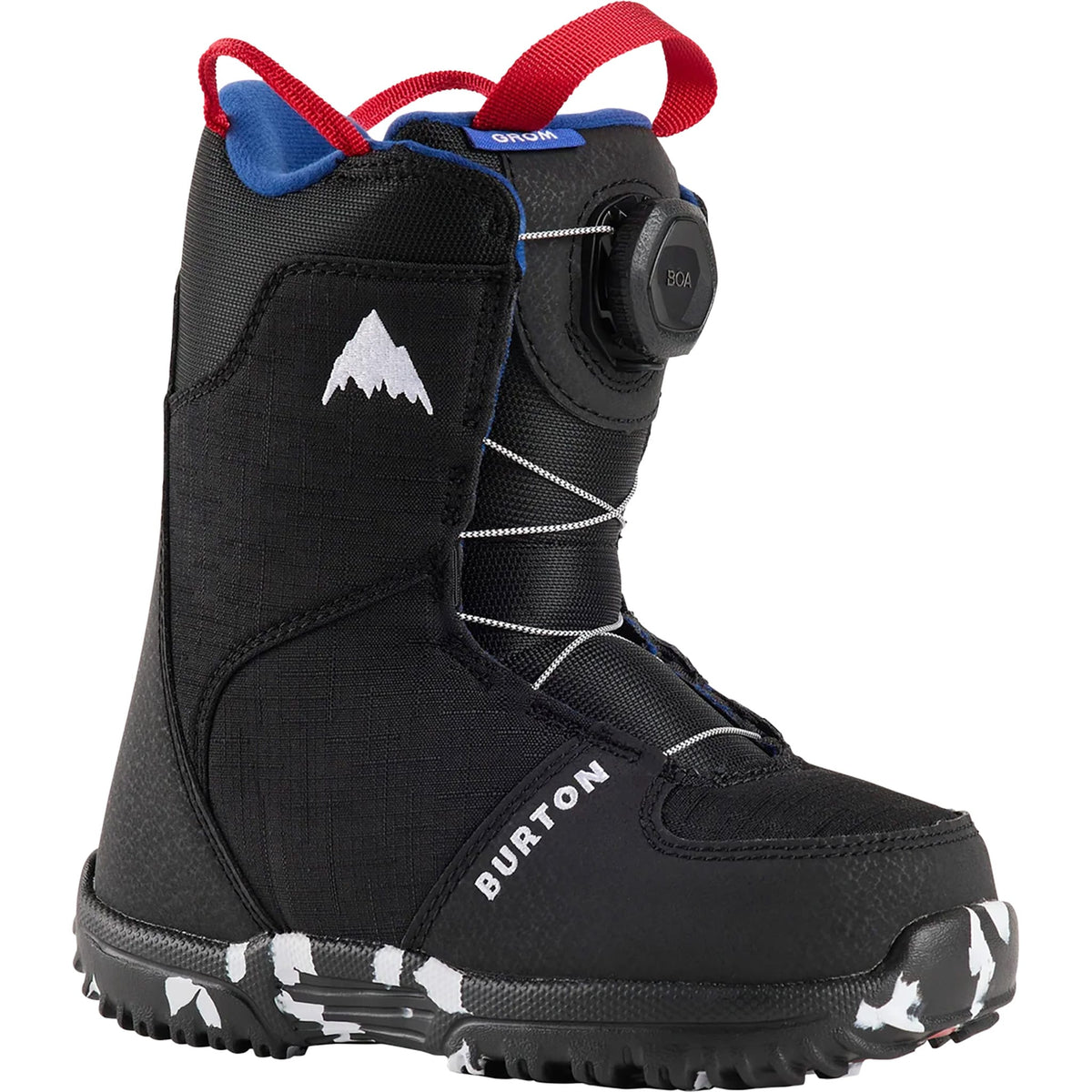 Burton Kids' Grom BOA Snowboard Boot Black 2027 Youth Snowboard Boots