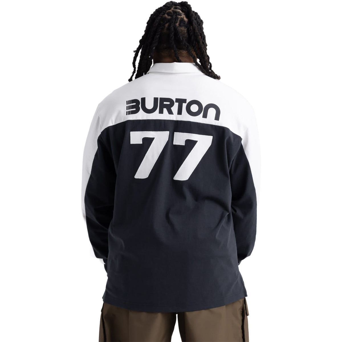 Burton Long Sleeve Rugby Shirt True Black Stout White 2027 T Shirt