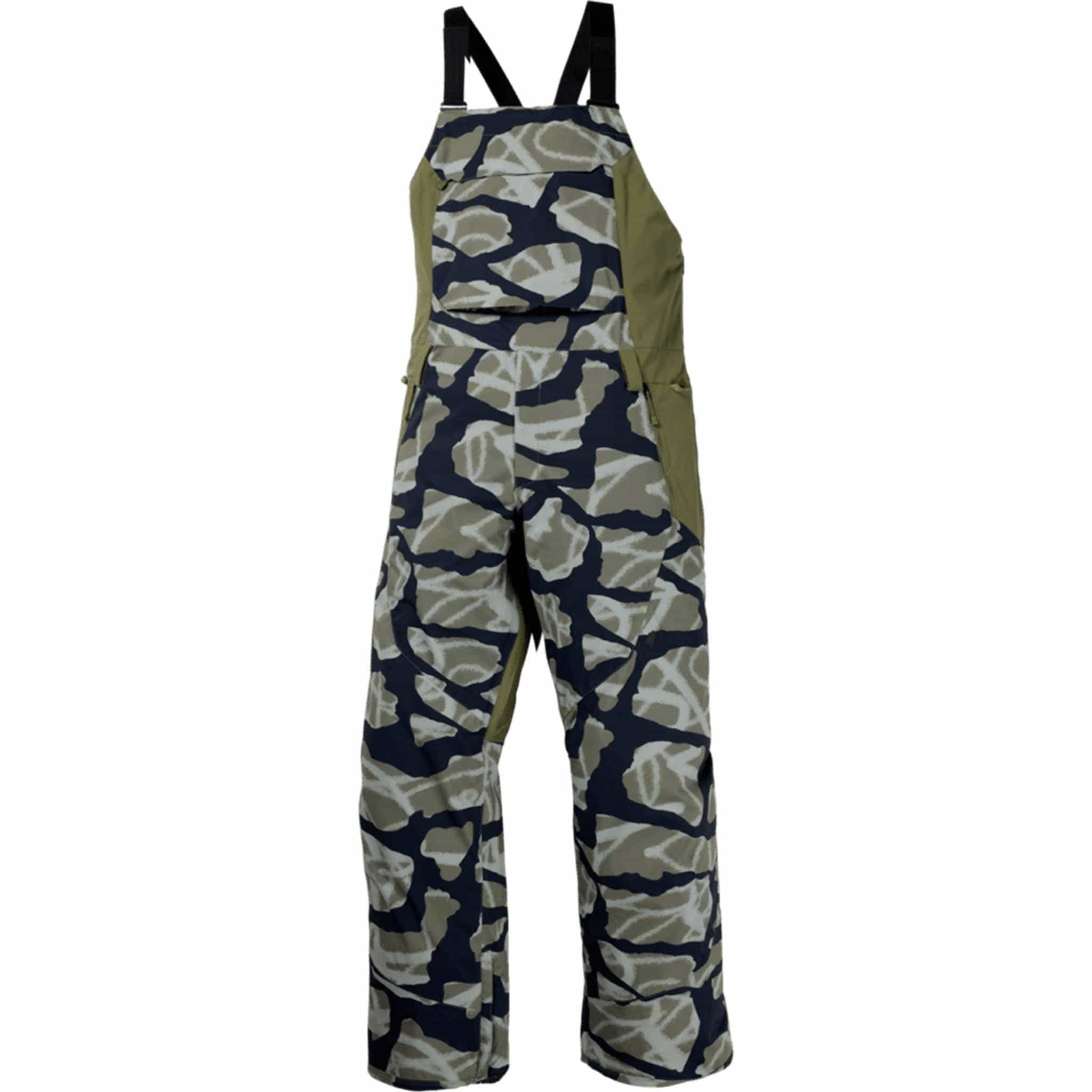 Burton Reserve 2L Bib Graffiti Camo Forest Moss 2026 Mens Snowboard Pants