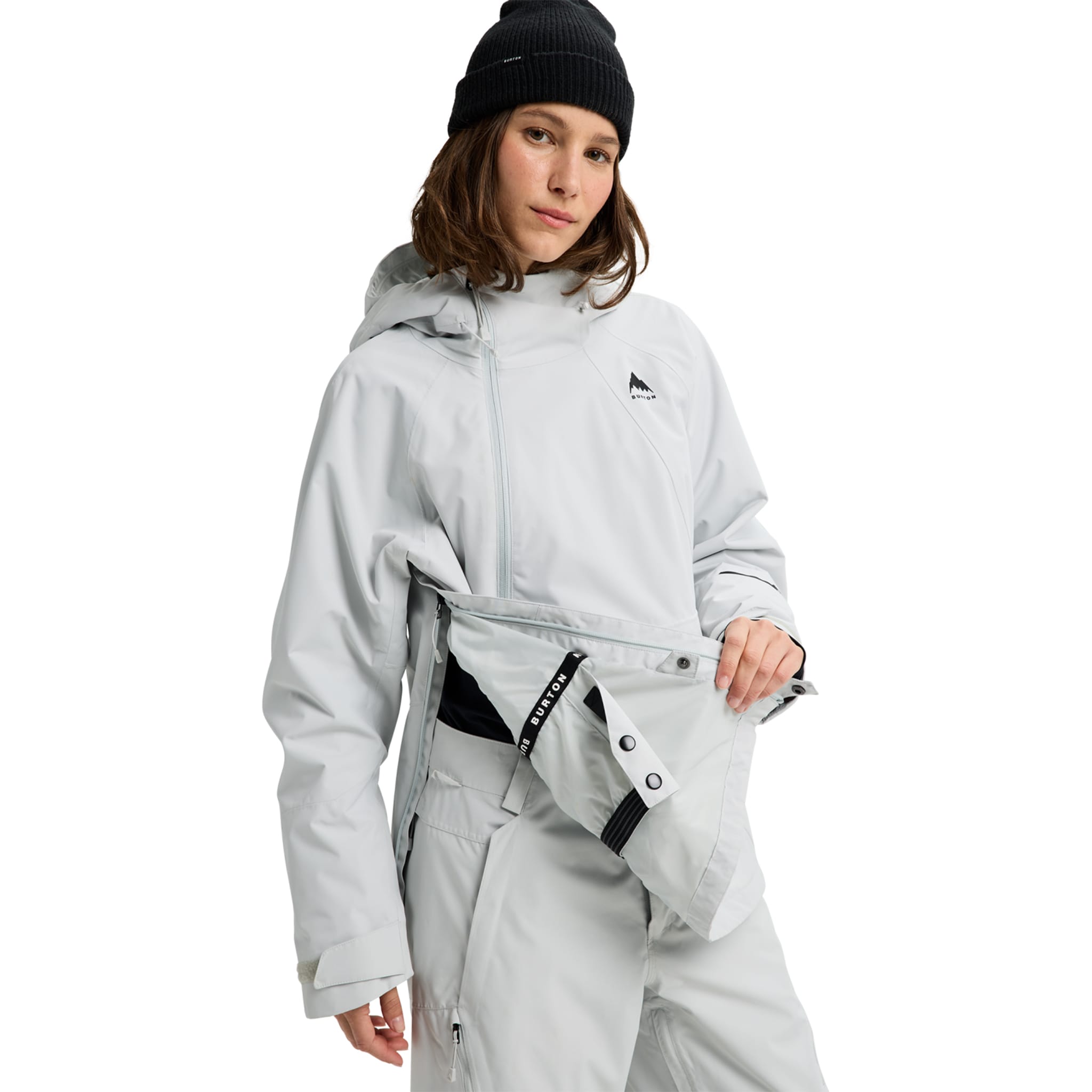 Burton Women's Reserve 2L Relaxed Anorak Gray Cloud 2027 Womens Snowboard Jackets