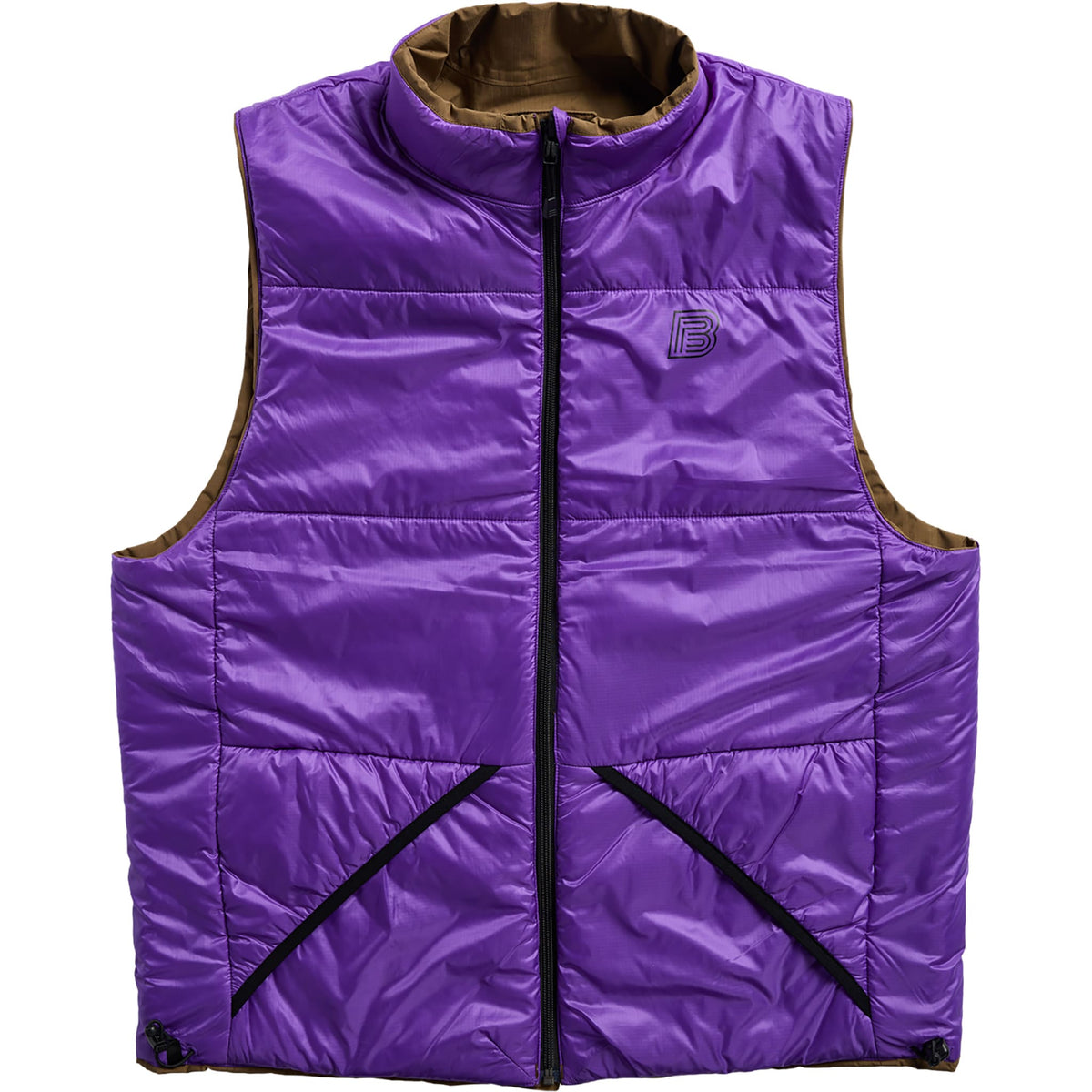 Burton Zeb Reversible Insulated Vest Earth Ship Brown 2027 Casual Jackets