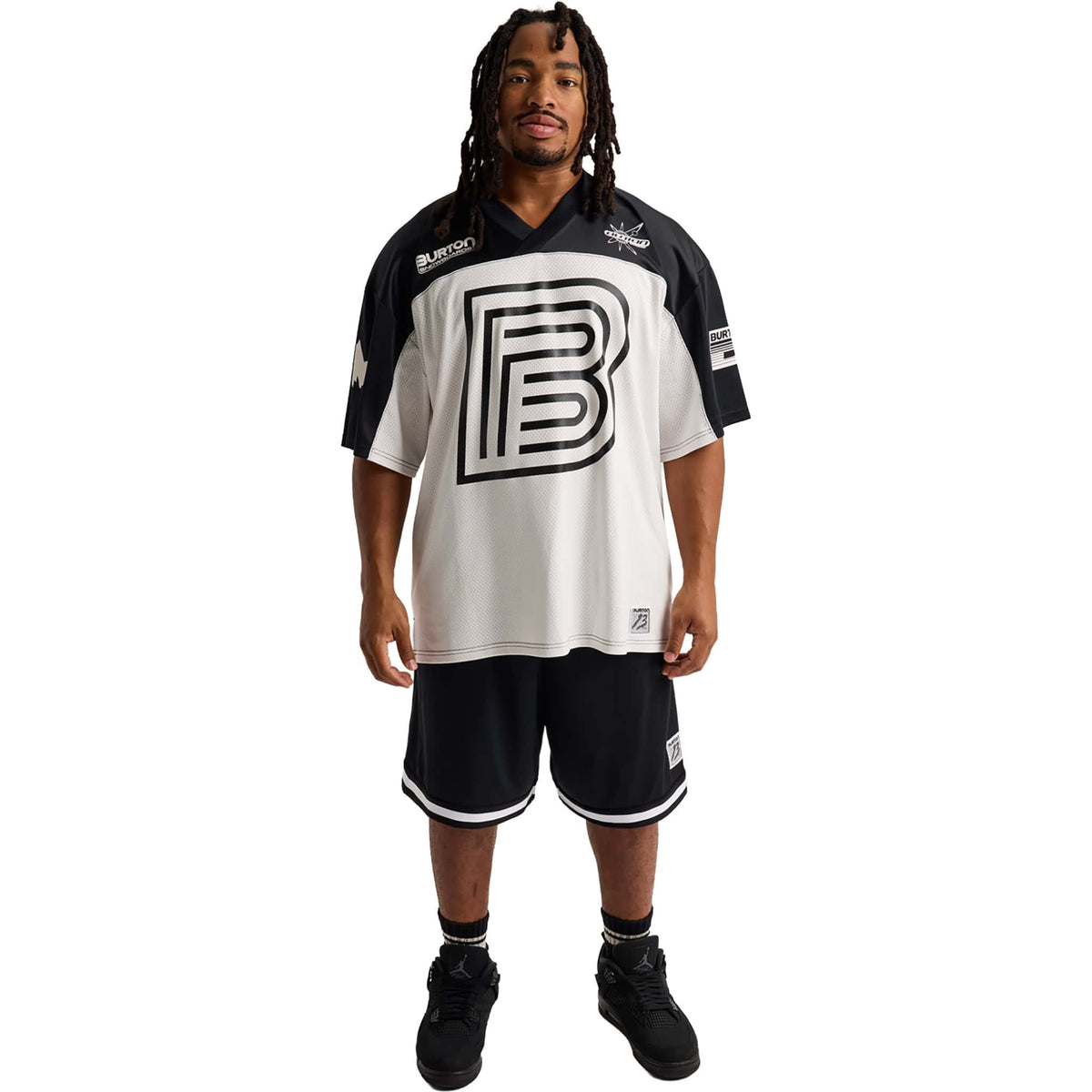 Burton Zeb Short Sleeve Jersey Shirt Stout White True Black 2027 T Shirt