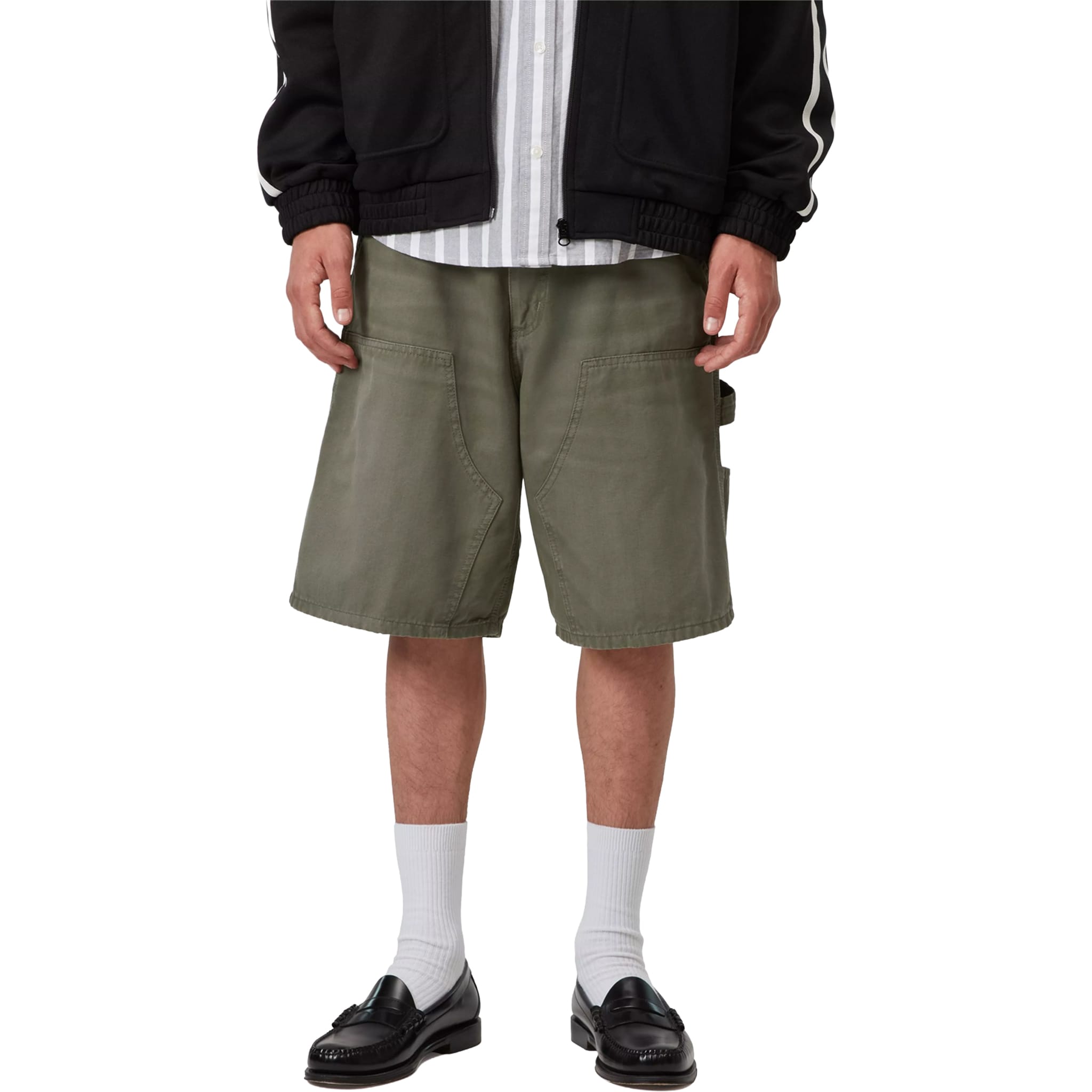 Carhartt WIP Double Knee Short Leaf Stone Canvas Shorts