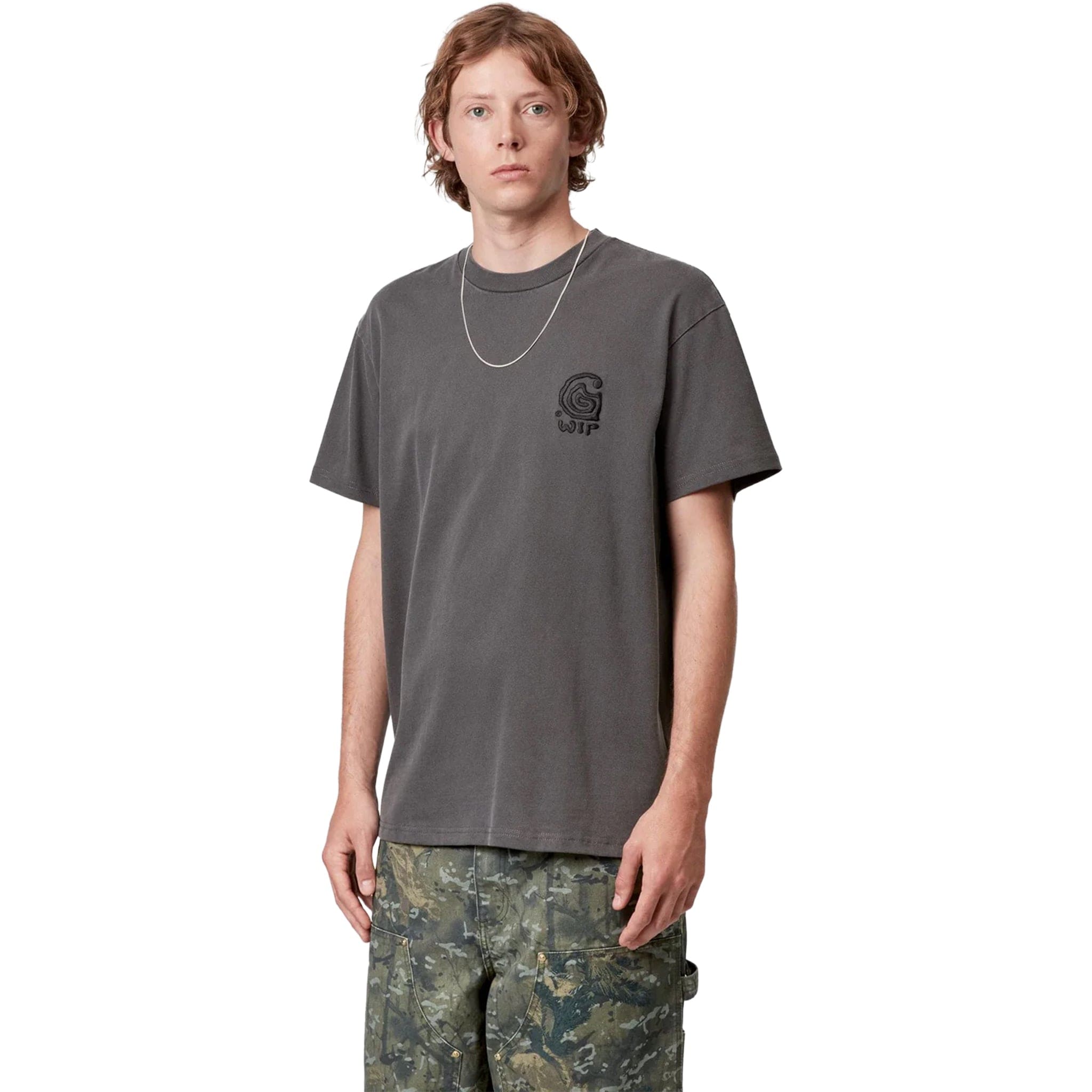 Carhartt WIP Helix Redux Tee Black Garment Dyed T Shirts