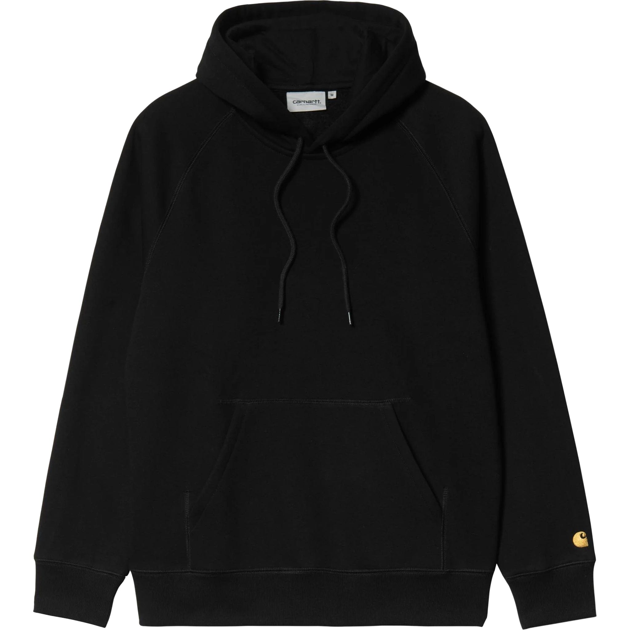 Carhartt WIP Hooded Chase Sweatshirt Black Gold Sweatshirts