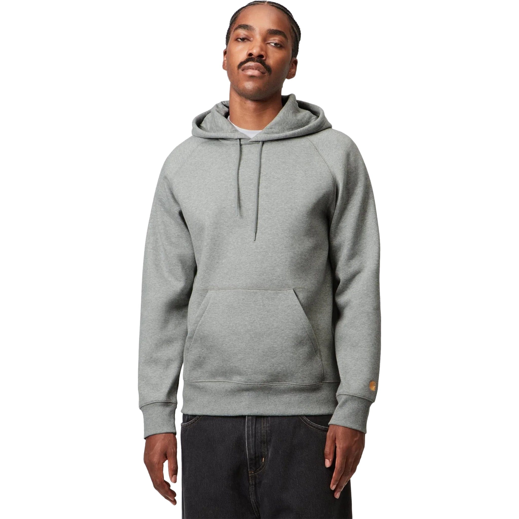 Carhartt WIP Hooded Chase Sweatshirt Grey Heather Sweatshirts