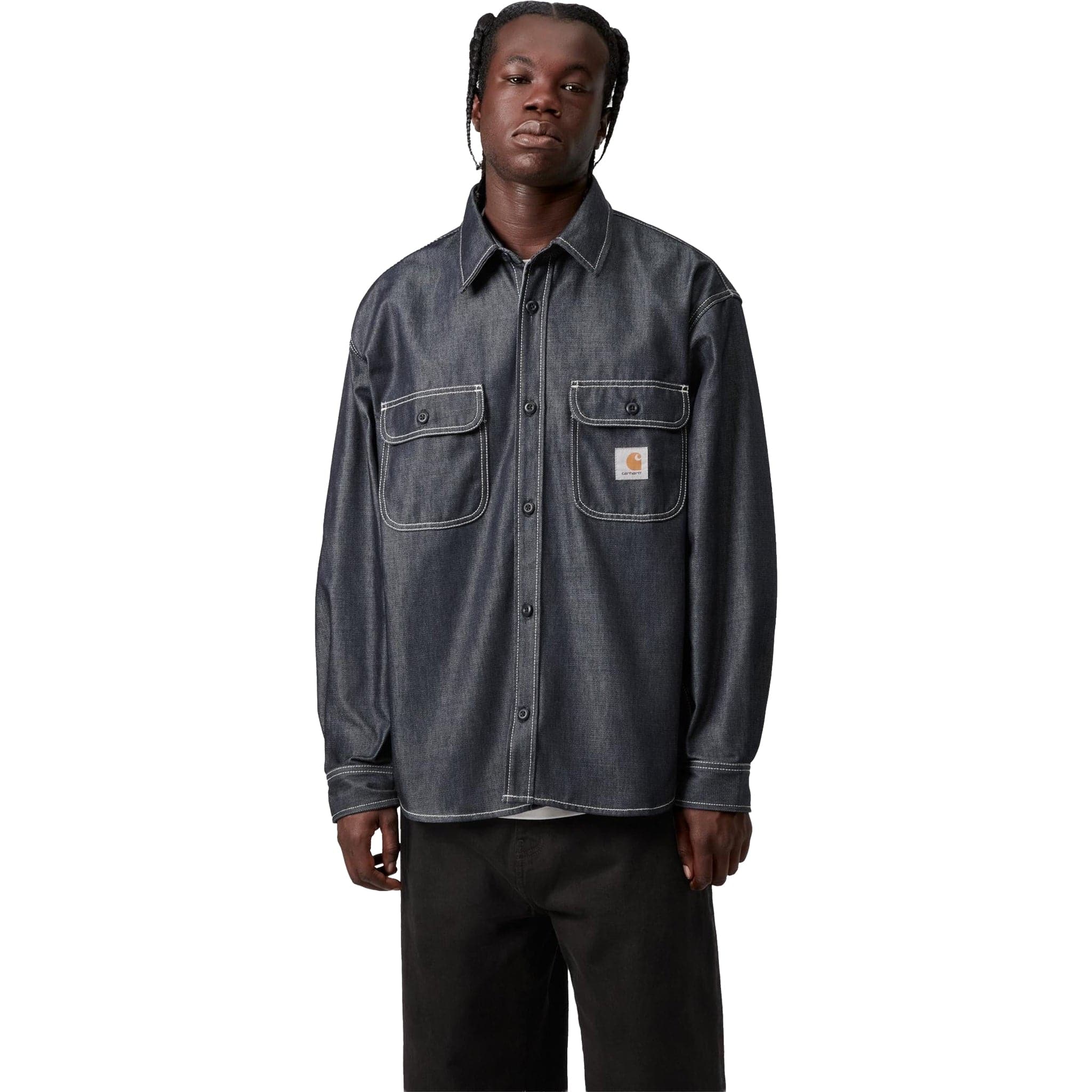 Carhartt WIP Tigan Shirt Jacket Blue Rigid Button Up