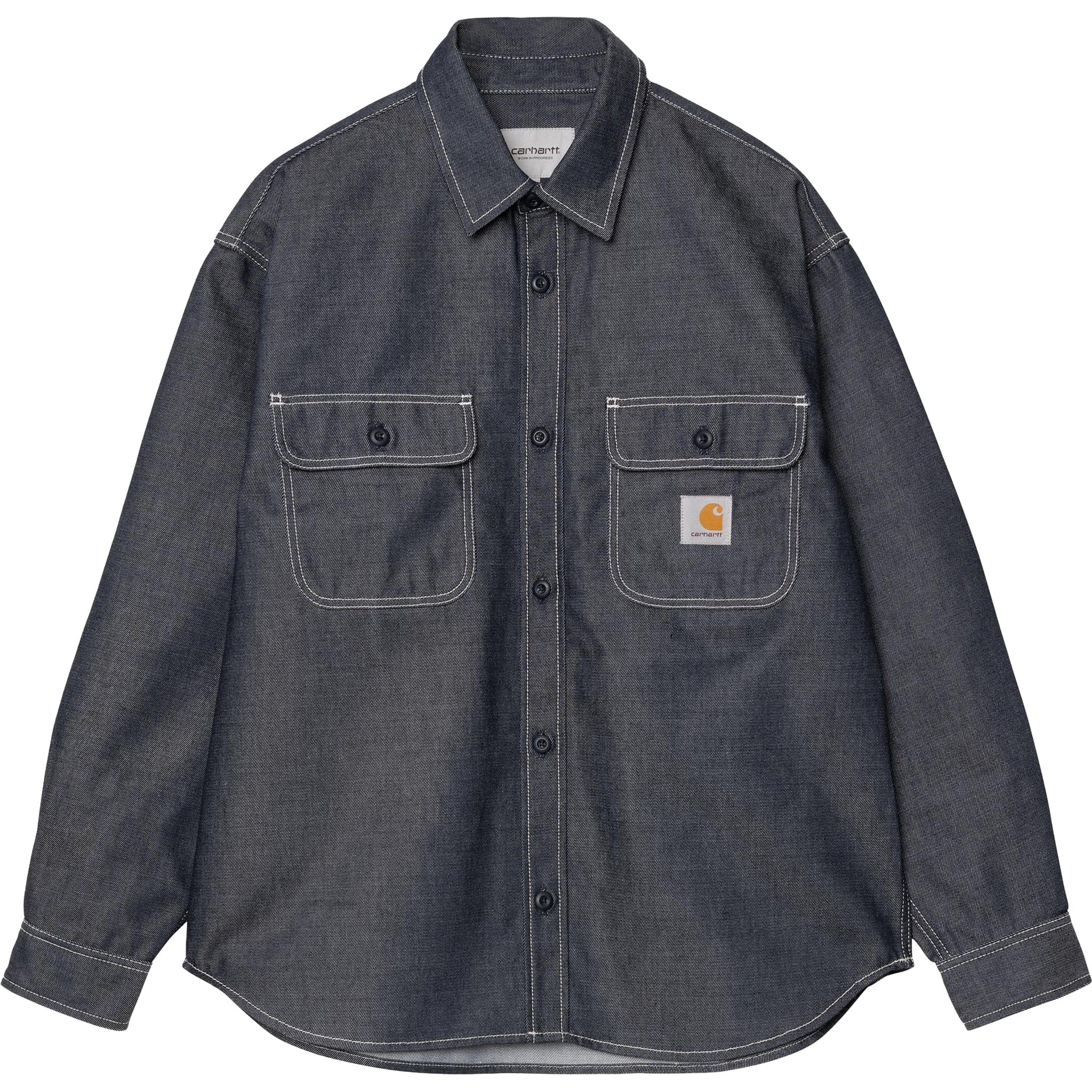 Carhartt WIP Tigan Shirt Jacket Blue Rigid Button Up