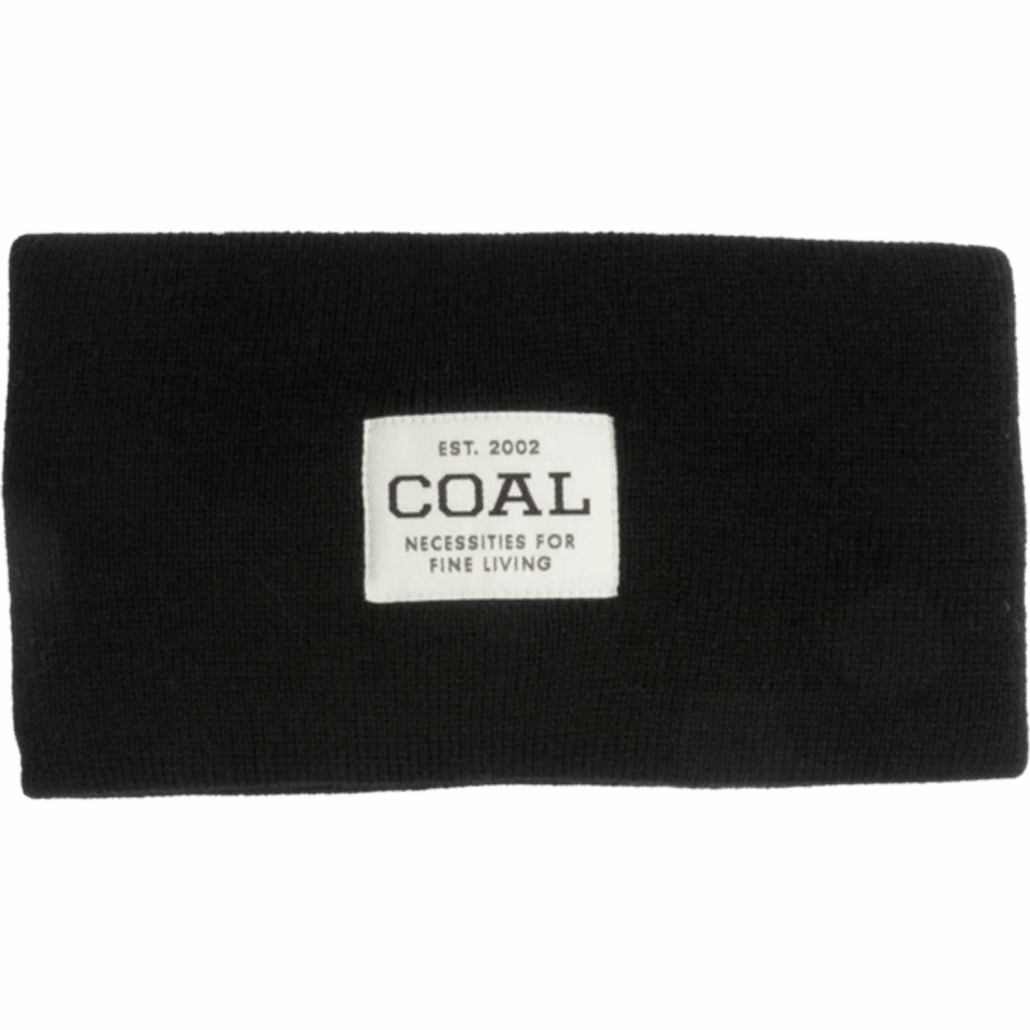 Coal Uniform Ear Warmer Solid Black Beanie