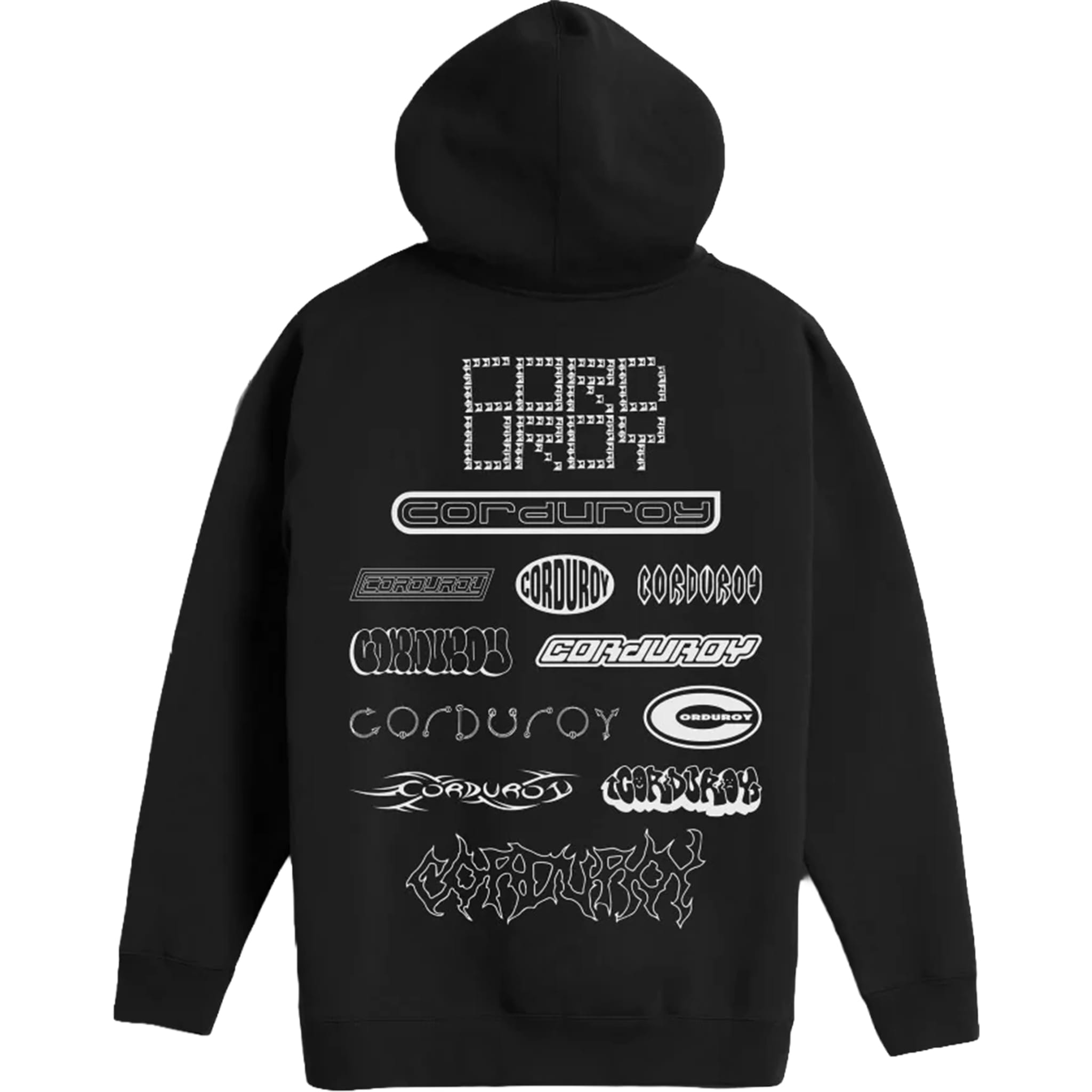 Corduroy Flyer Zip Hoodie Black Sweatshirts