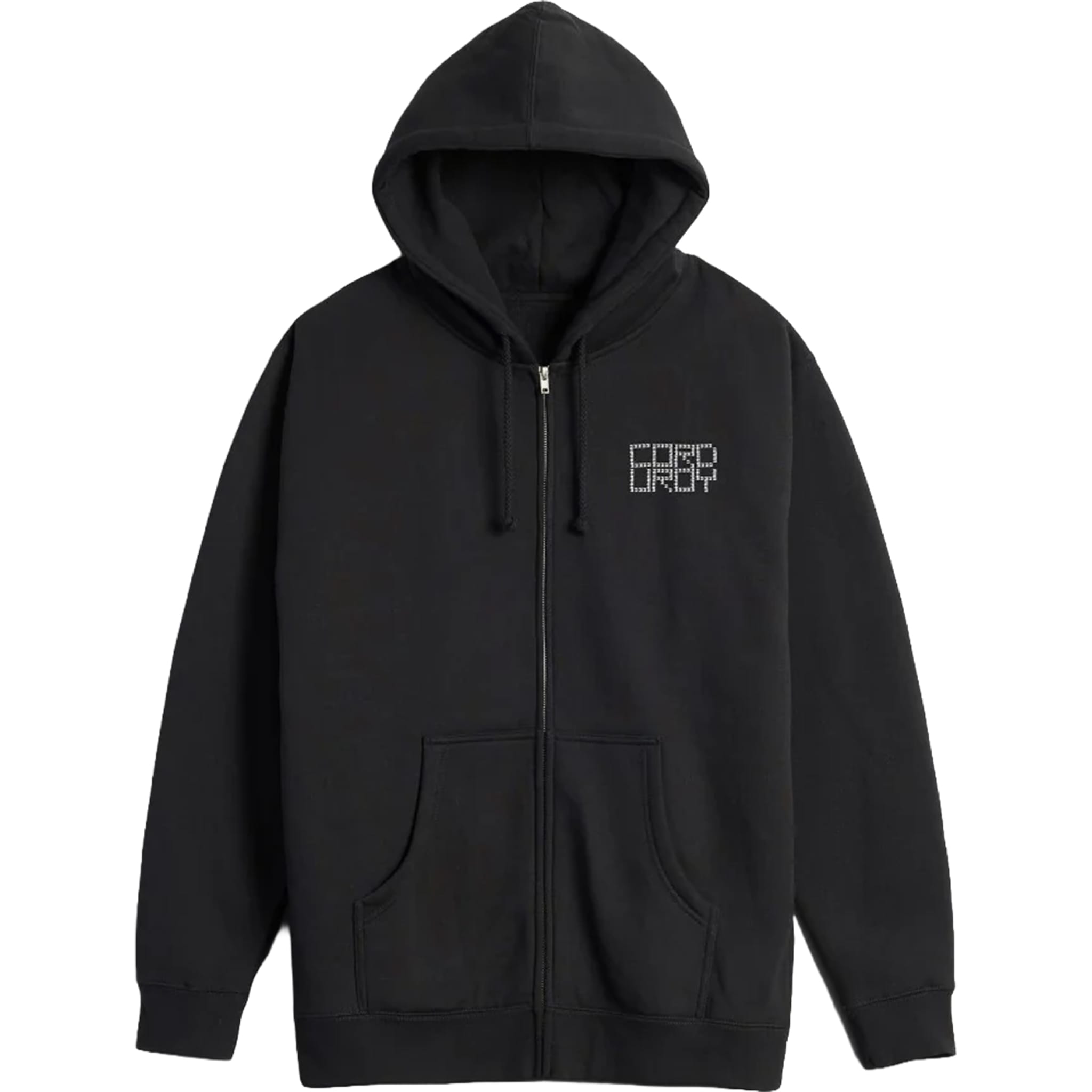 Corduroy Flyer Zip Hoodie Black Sweatshirts