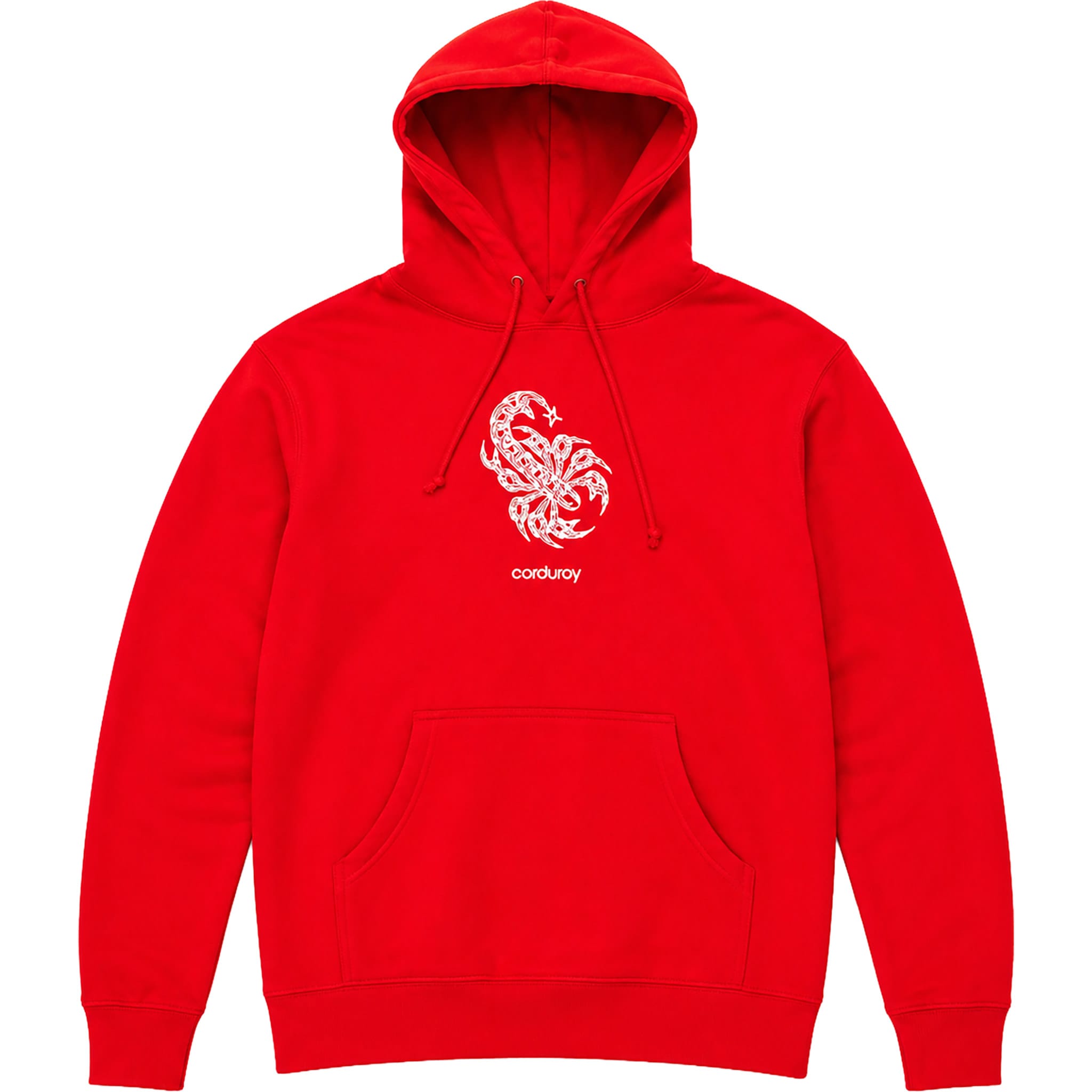 Corduroy Scorpion Hood Red Sweatshirts