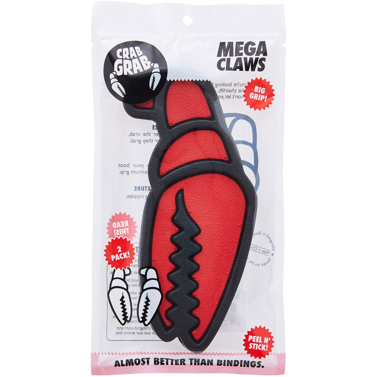 Crab Grab Mega Claw Black Red Stomp Pads