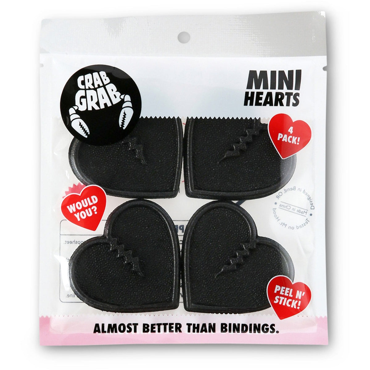 Crab Grab Mini Hearts Black Stomp Pads