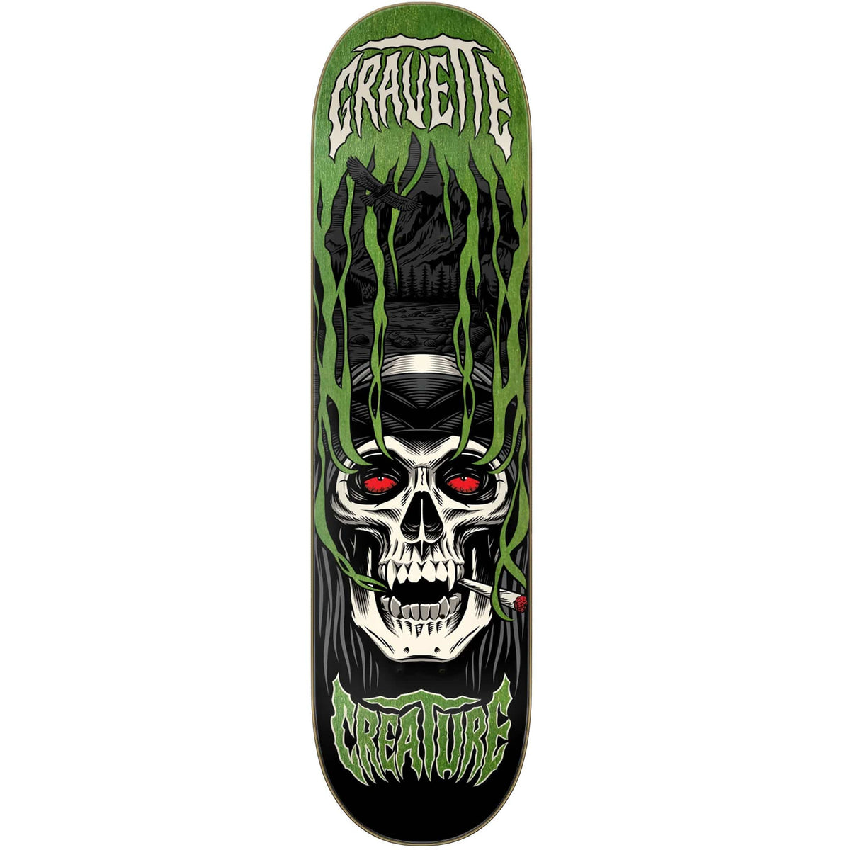 Creature Gravette Hippie Skull IV Skateboard Deck 8.3" Skateboard