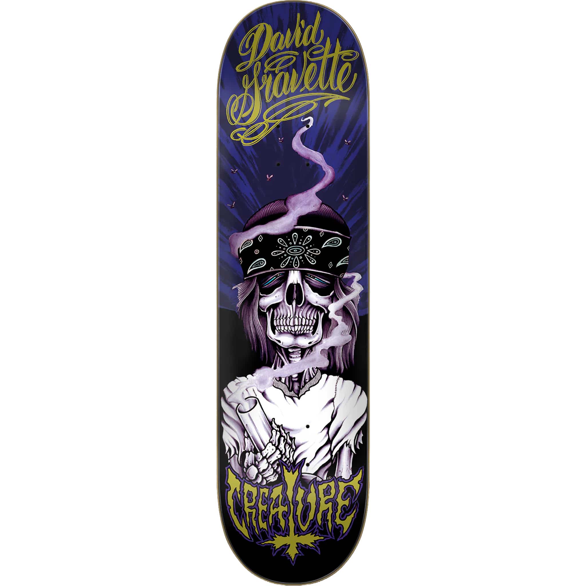 Creature Gravette Hippie Skull Skateboard Deck 8.3" Skateboard