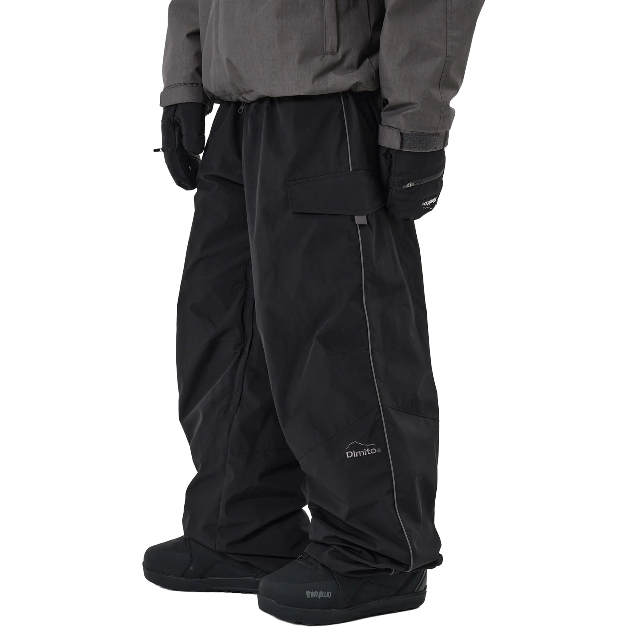 Dimito 25 Air Force Banded Pants Wide Fit LV.1 Mid Black Mens Snowboard Pants
