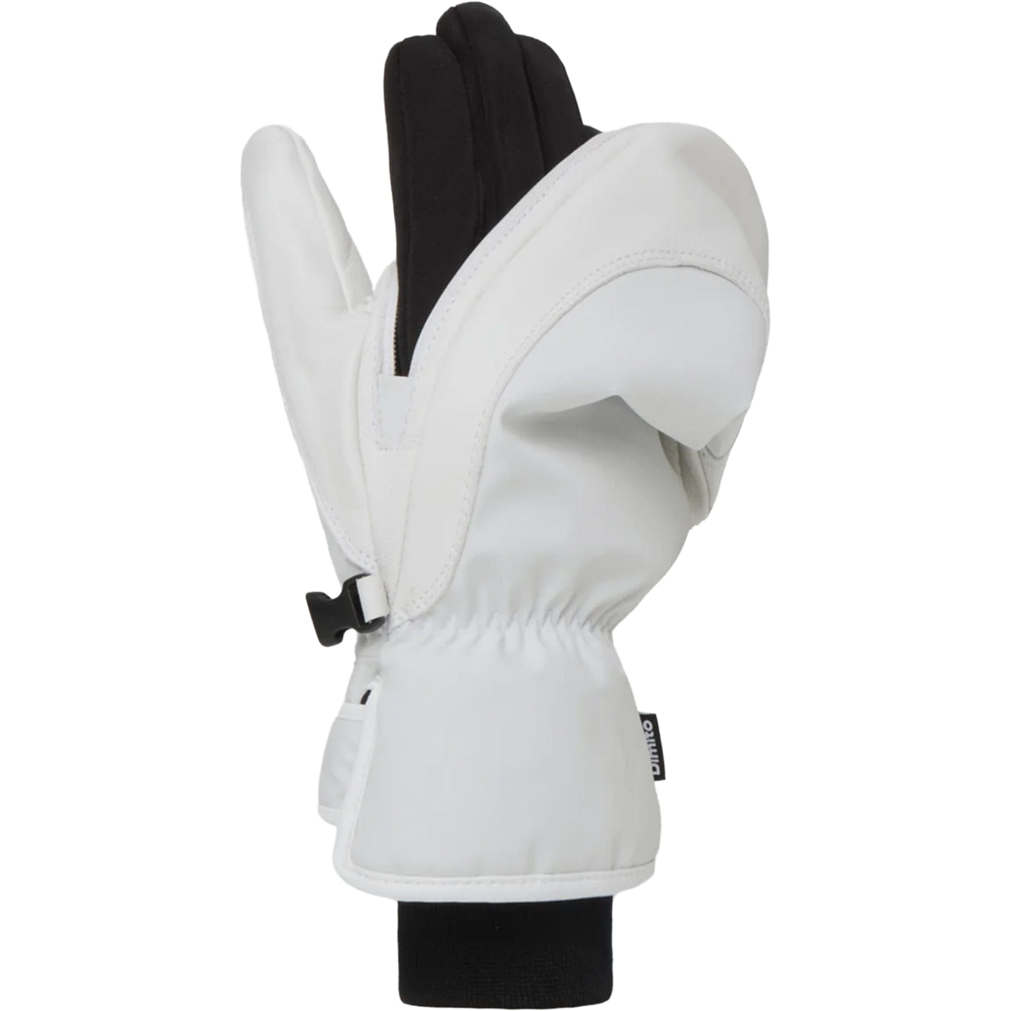 Dimito Leather 3-Way Open Mitten Cool White Gloves & Mitts