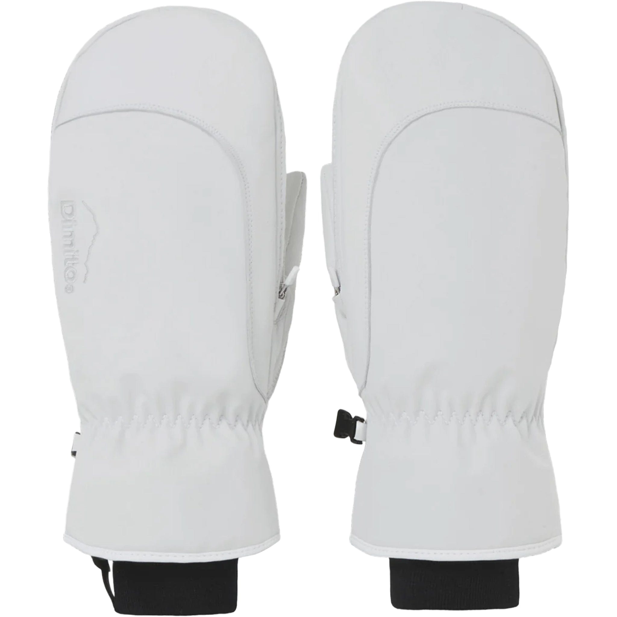 Dimito Leather 3-Way Open Mitten Cool White Gloves & Mitts