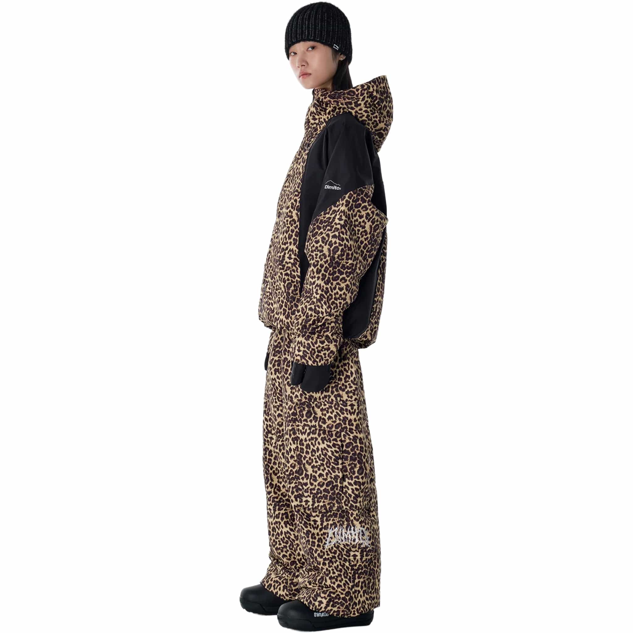 Dimito Volt Cargo Big Pants Wide Fit LV.1 Leo Brown Womens Snowboard Pants