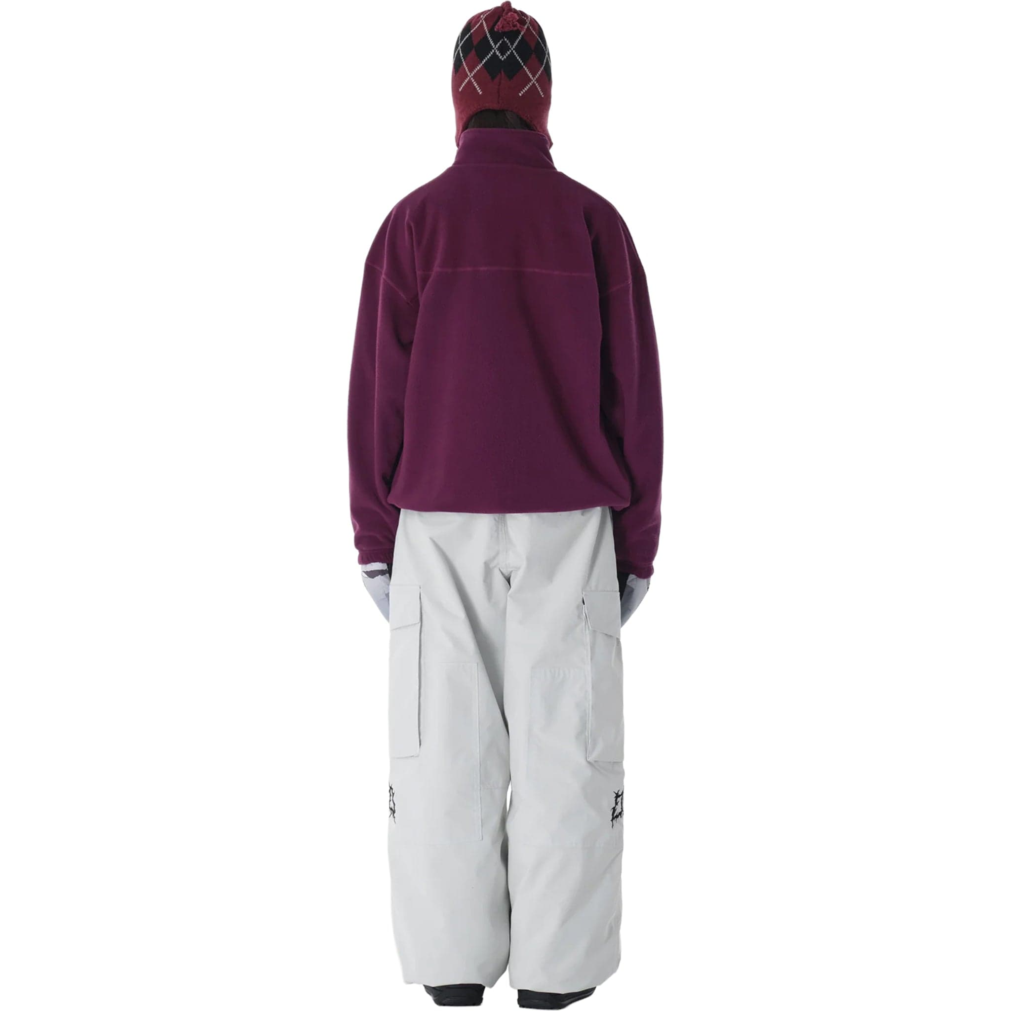 Dimito Volt Cargo Big Pants Wide Fit LV.1 White Womens Snowboard Pants