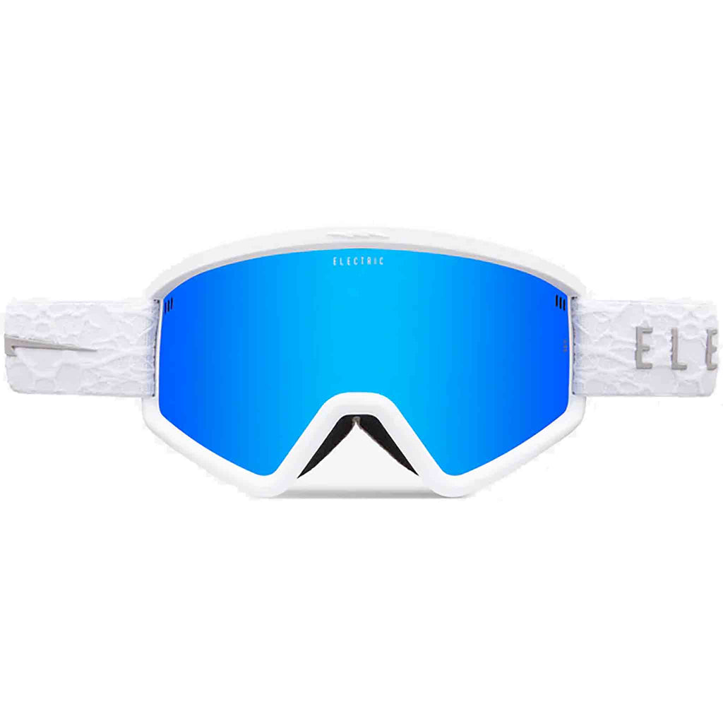 Electric Hex Matte White Nuron Blue Chrome Goggles