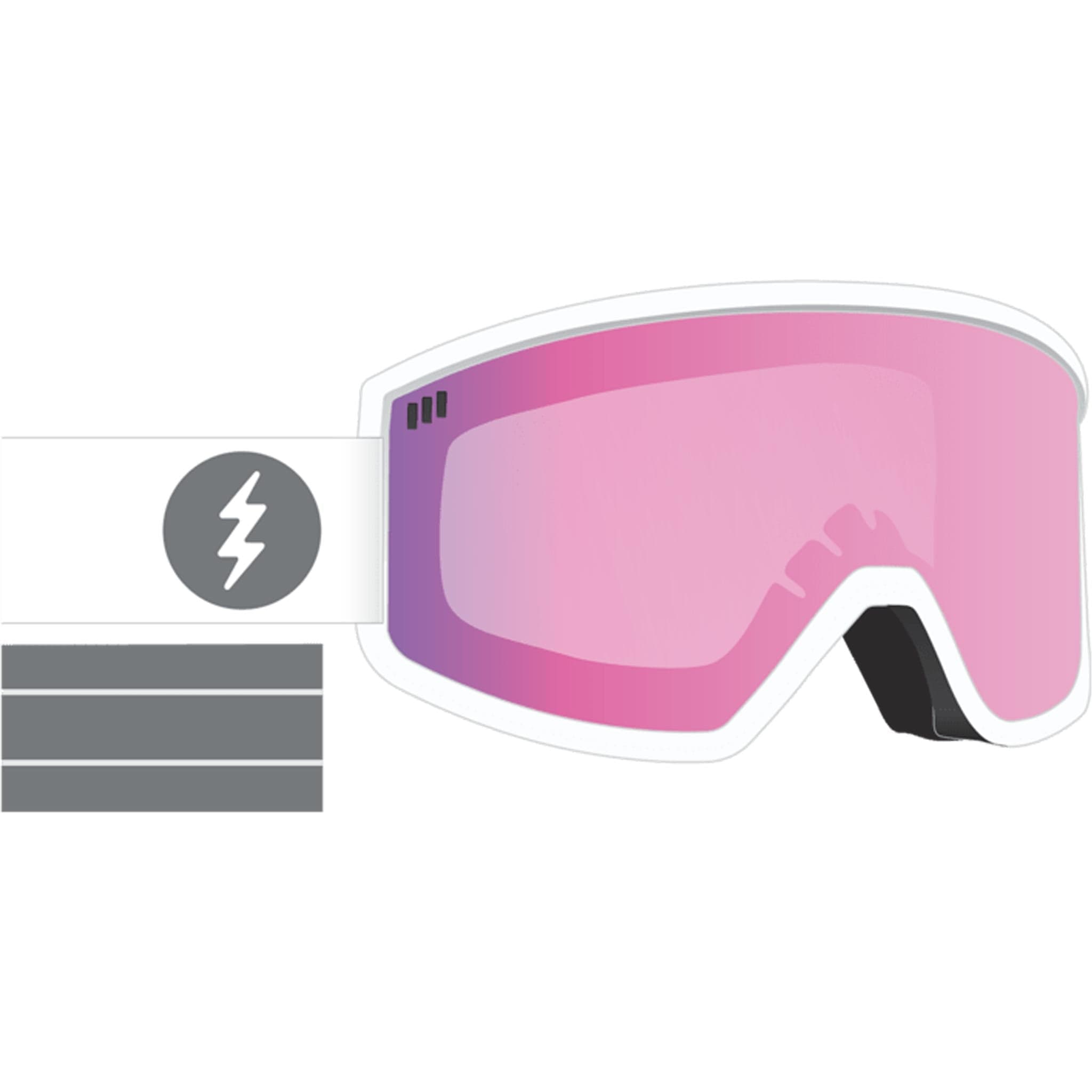 Electric Hex Matte White Pink Chrome 2025 Goggles
