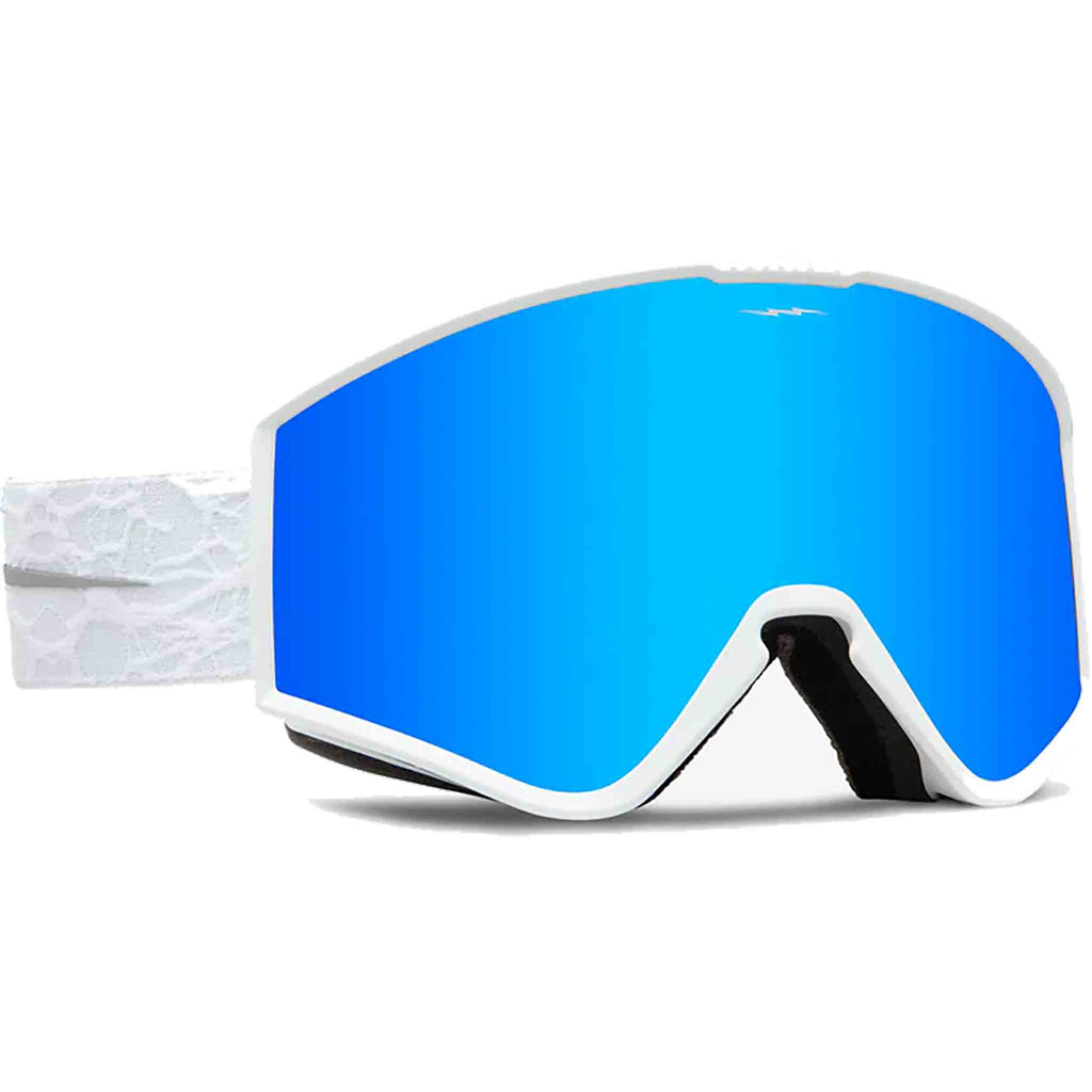 Electric Kleveland S Matte White Blue Chrome Goggles