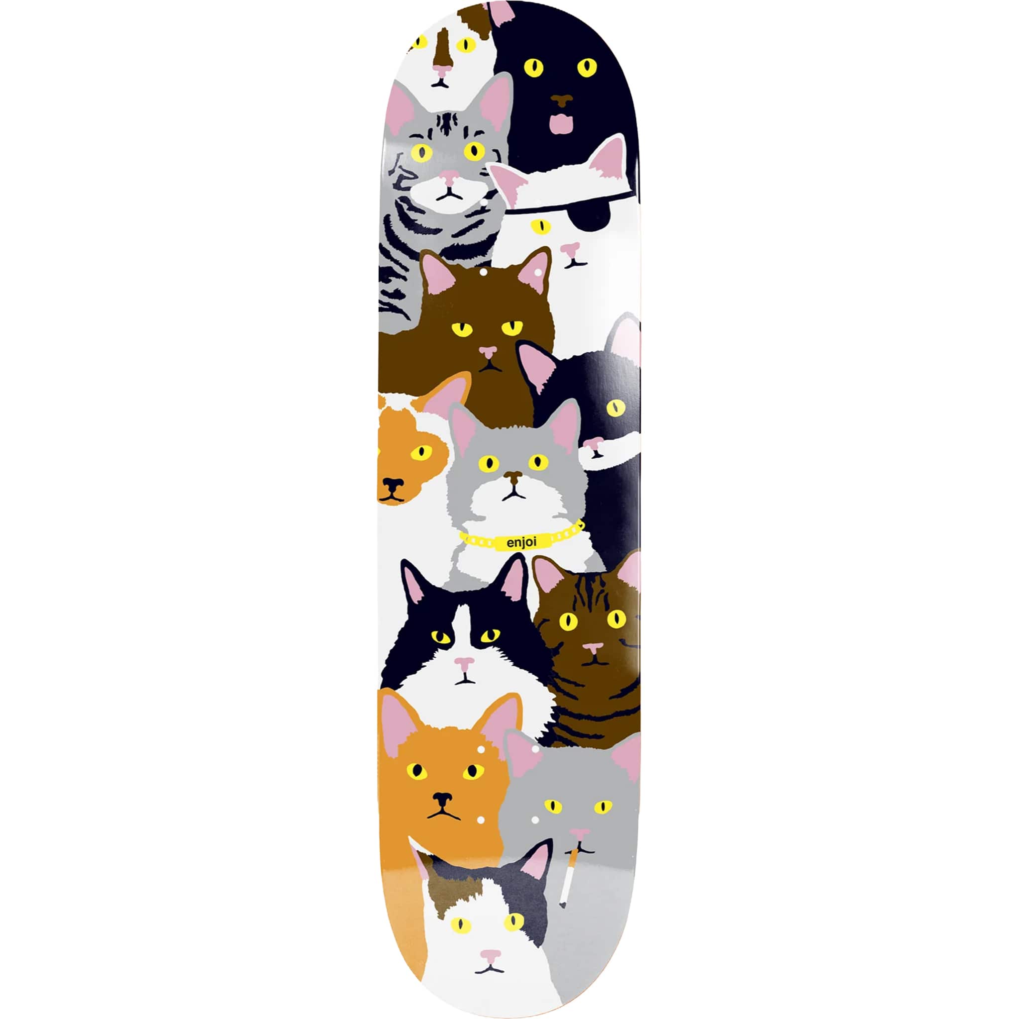 Enjoi Cat Collage R7 Skateboard Deck 8.25" Skateboard
