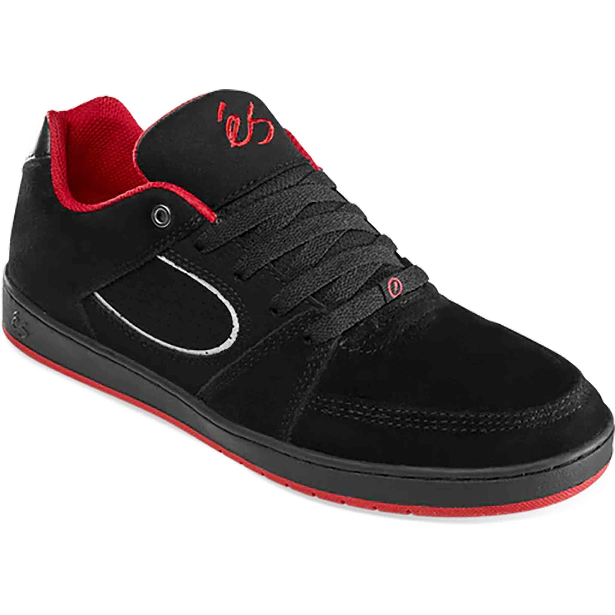 Es Accel Slim Desarmo Black Silver Red Shoes