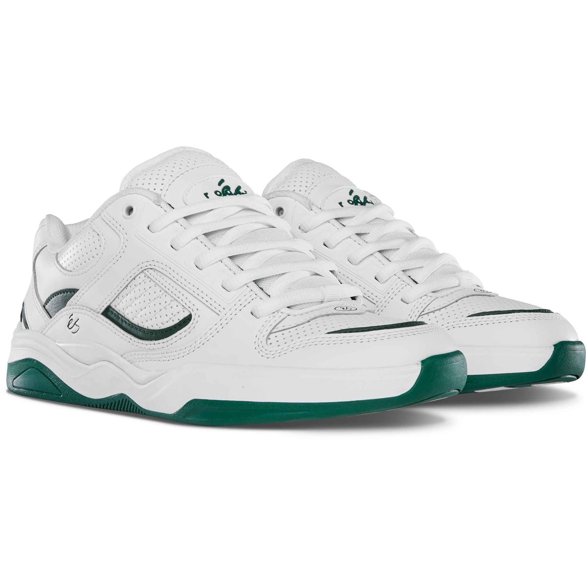eS TJ Rogers Shoe White Green Shoes