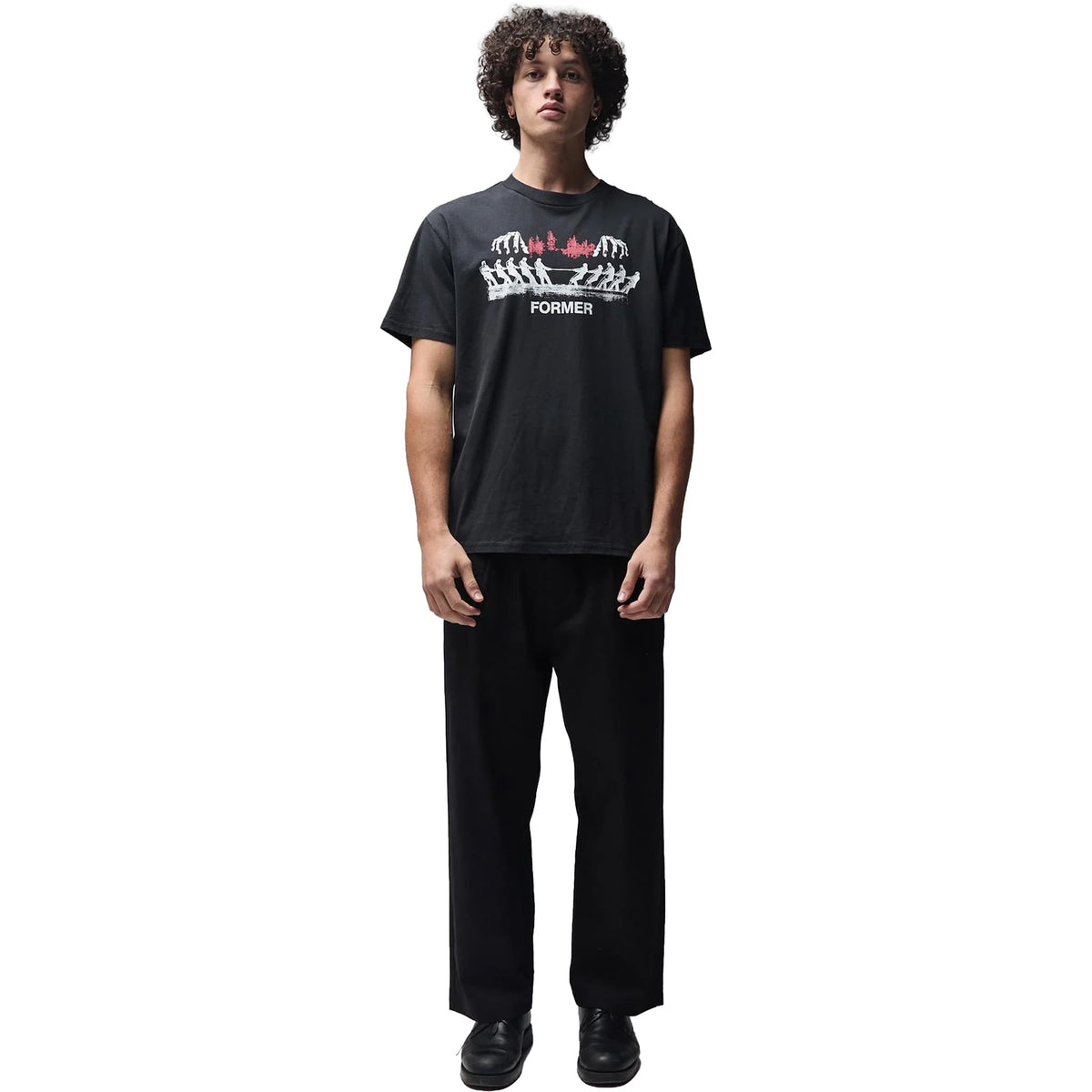 Former Engineered T-Shirt Washed Black T Shirt