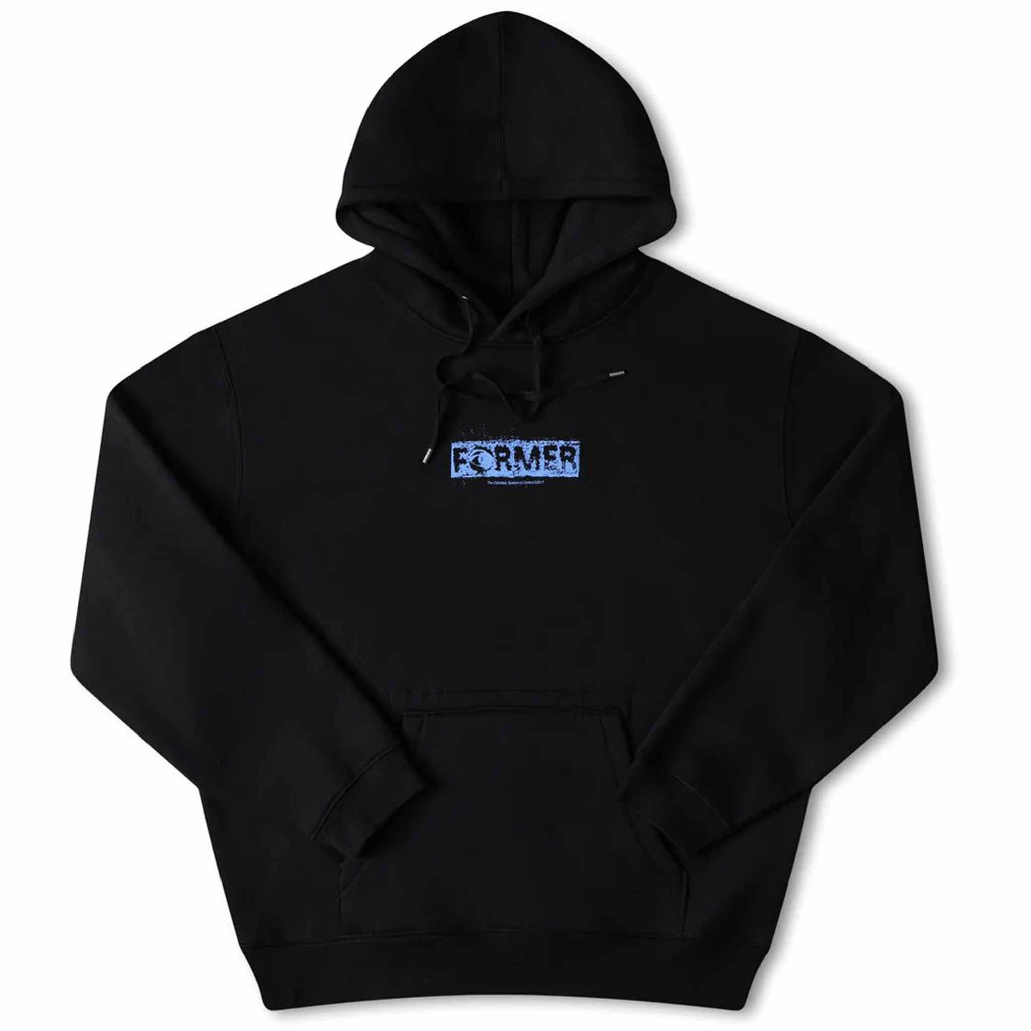 Former Exposed Hood Black Sweatshirts