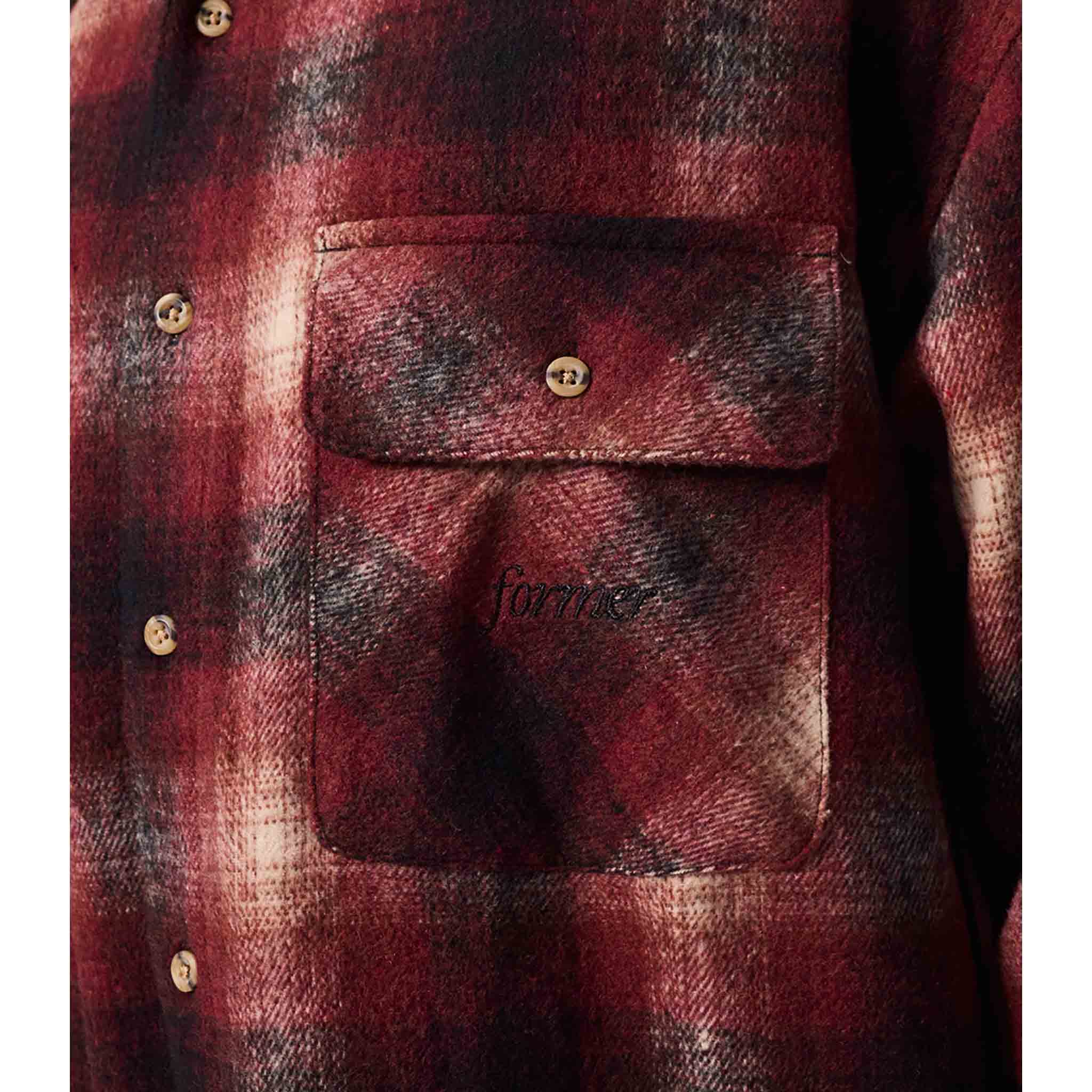 Former Manners Long Sleeve Flannel Red Button Up