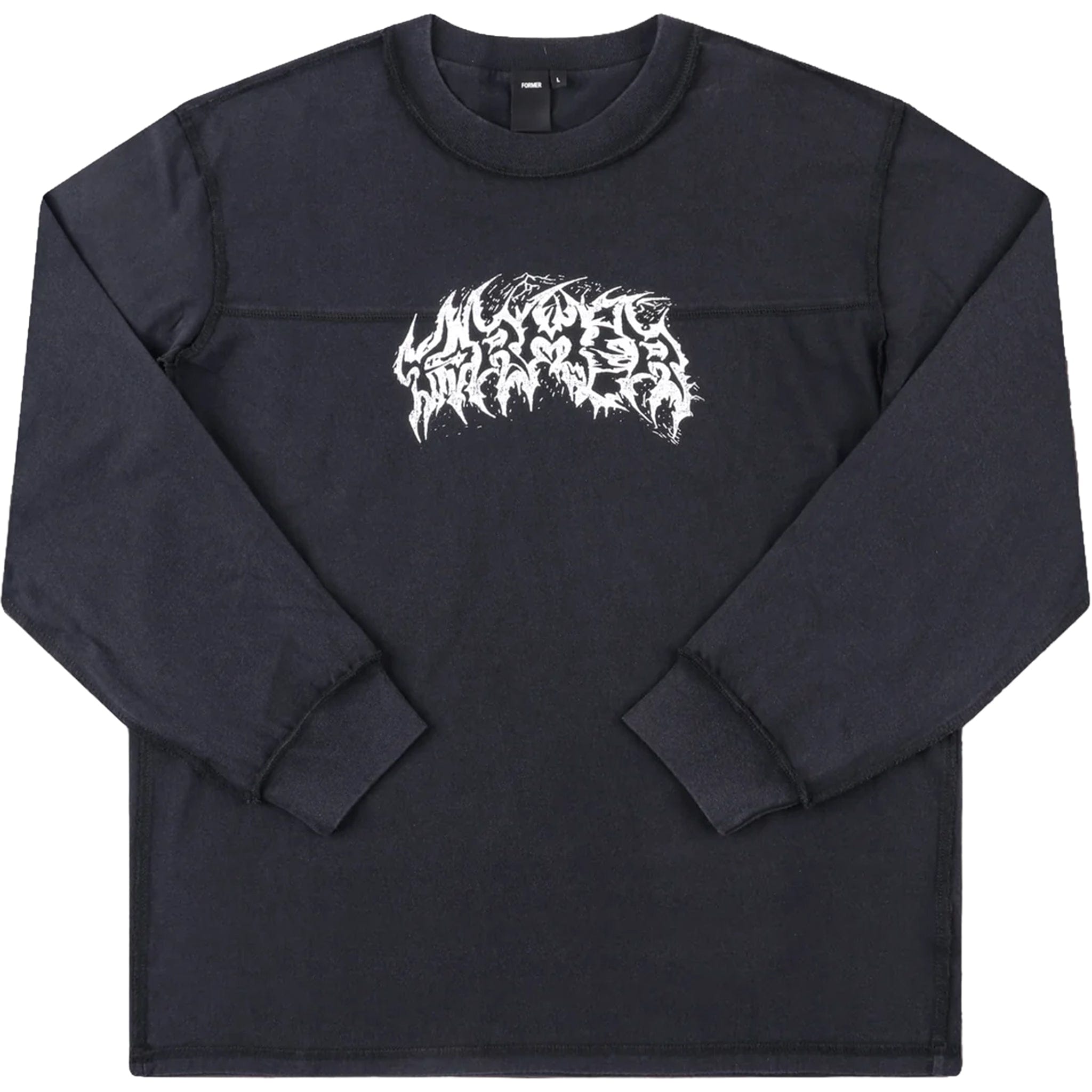Former Praise Long Sleeve Tee Washed Black T Shirt